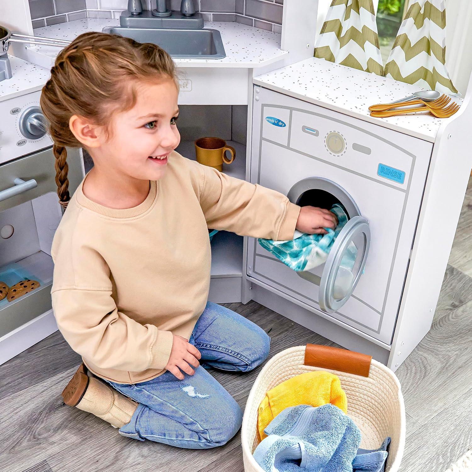 Cocina de Juguete Esquina KidKraft Blanca con Luces y Sonidos