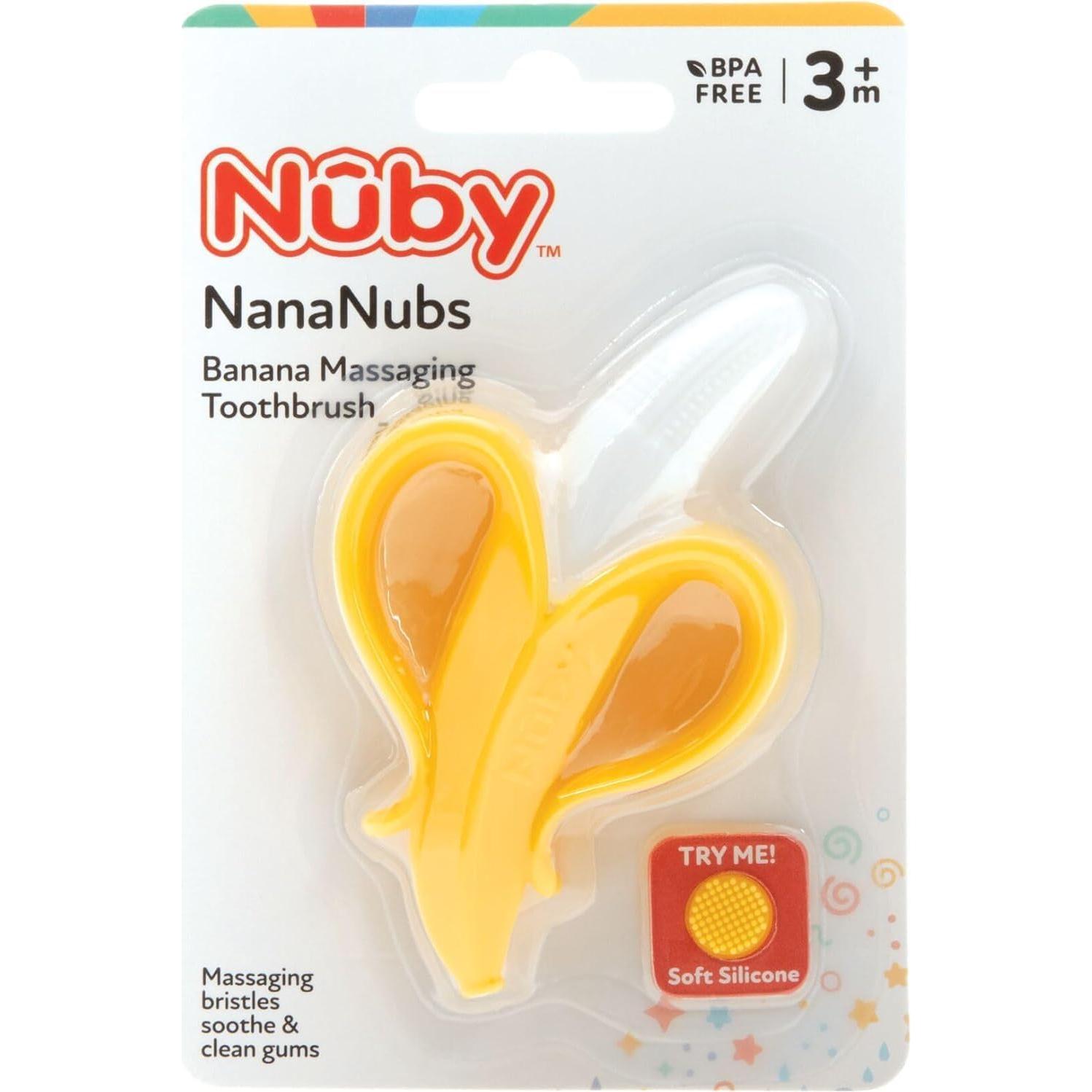 Masajeador de Encías Nuby Banana de Silicona 3+ Meses