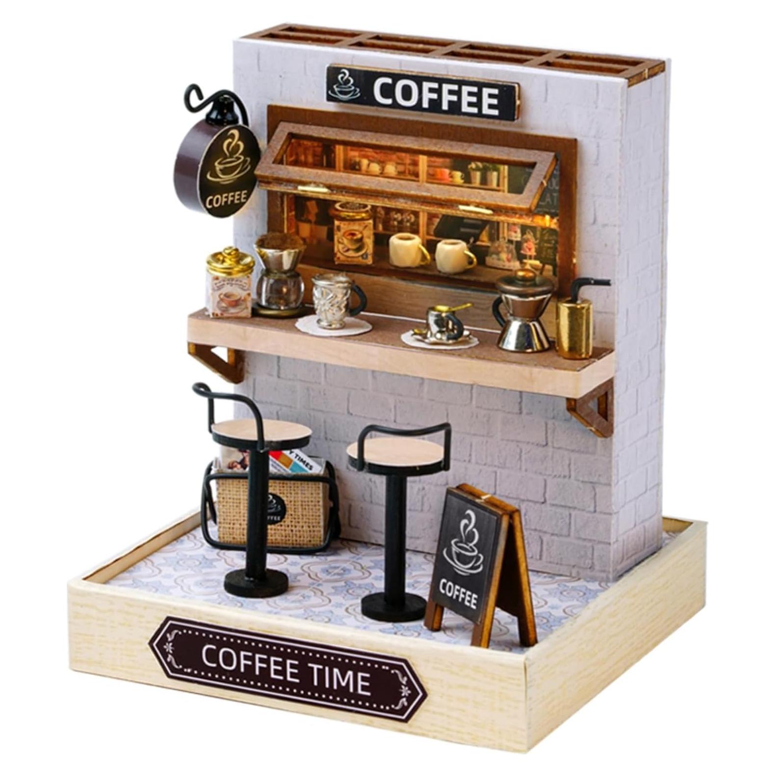 Kit Casa en Miniatura DIY OZJAY - Hora del Café 1:24