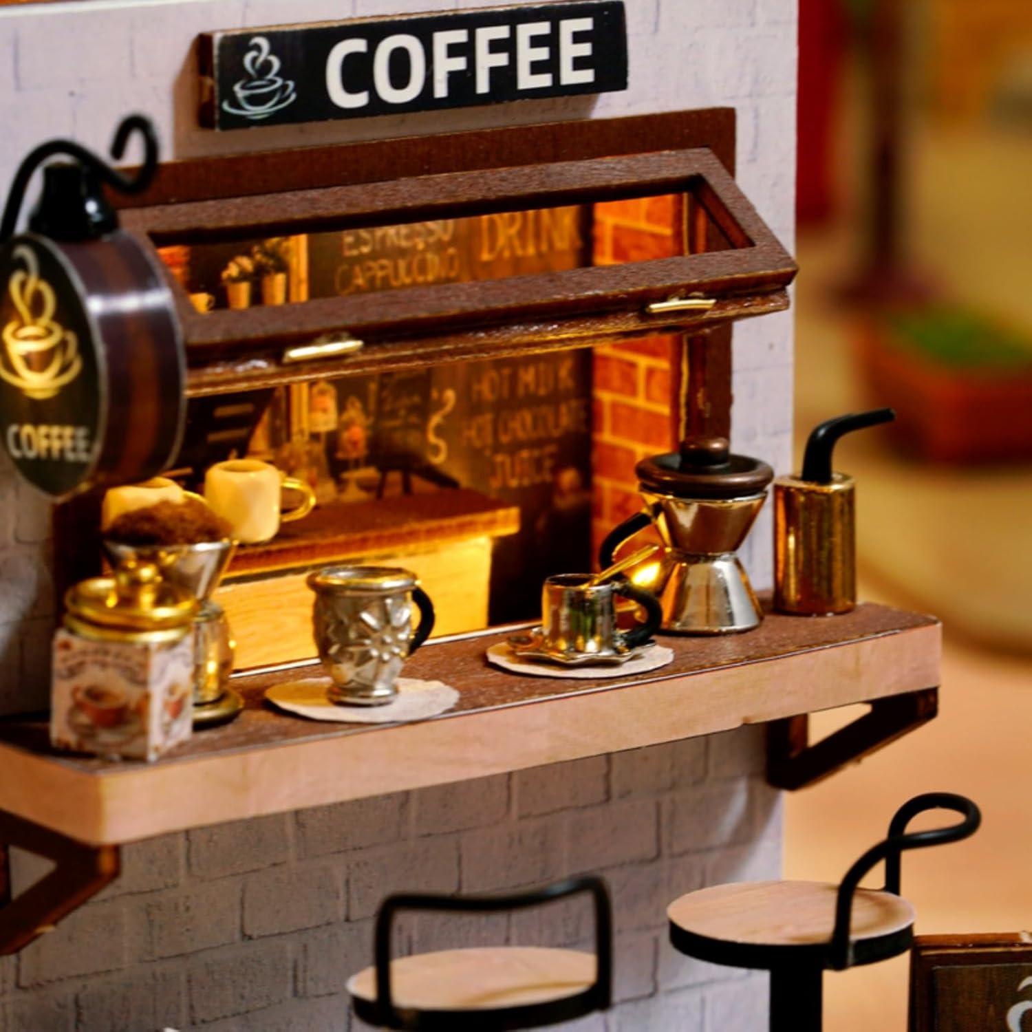 Kit Casa en Miniatura DIY OZJAY - Hora del Café 1:24