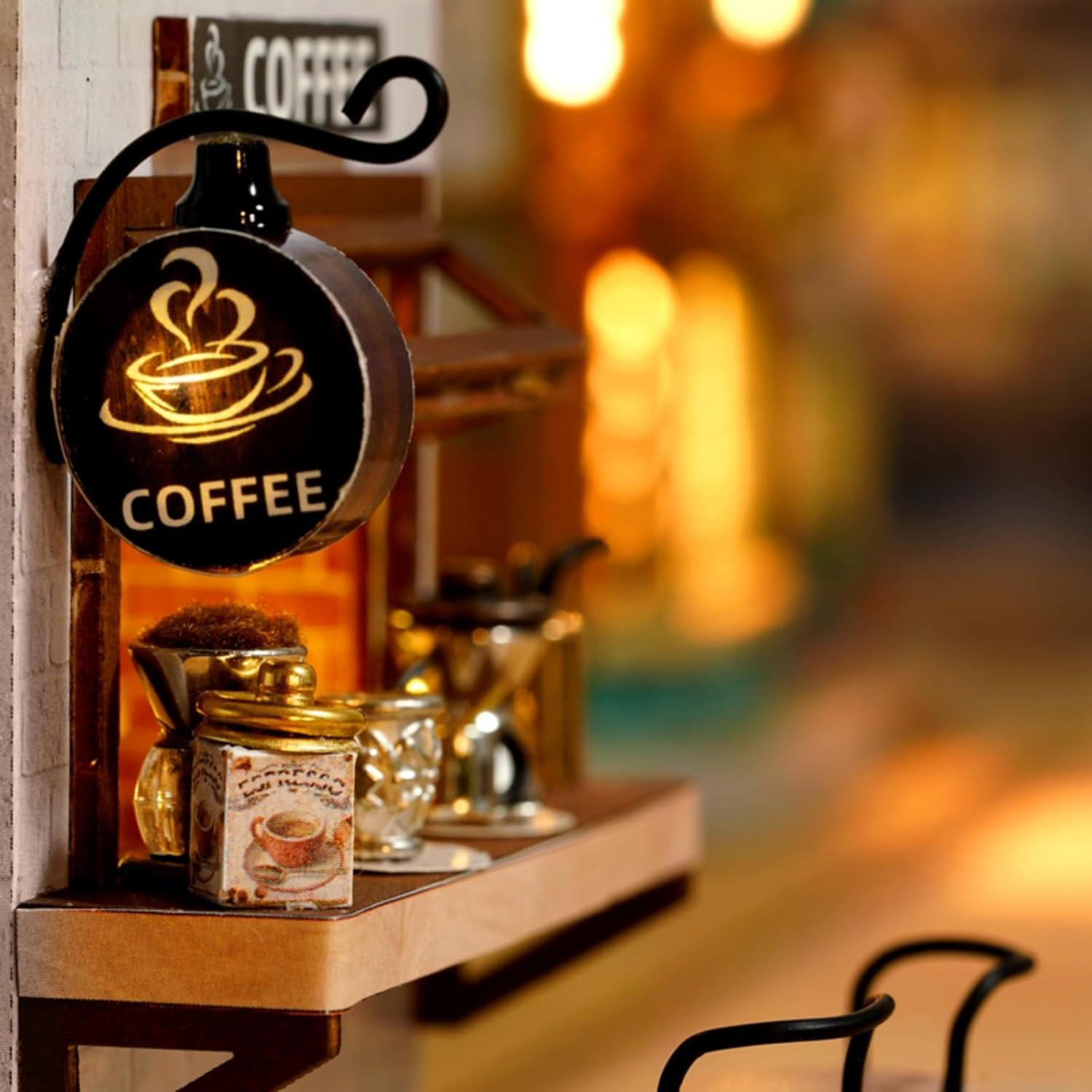 Kit Casa en Miniatura DIY OZJAY - Hora del Café 1:24