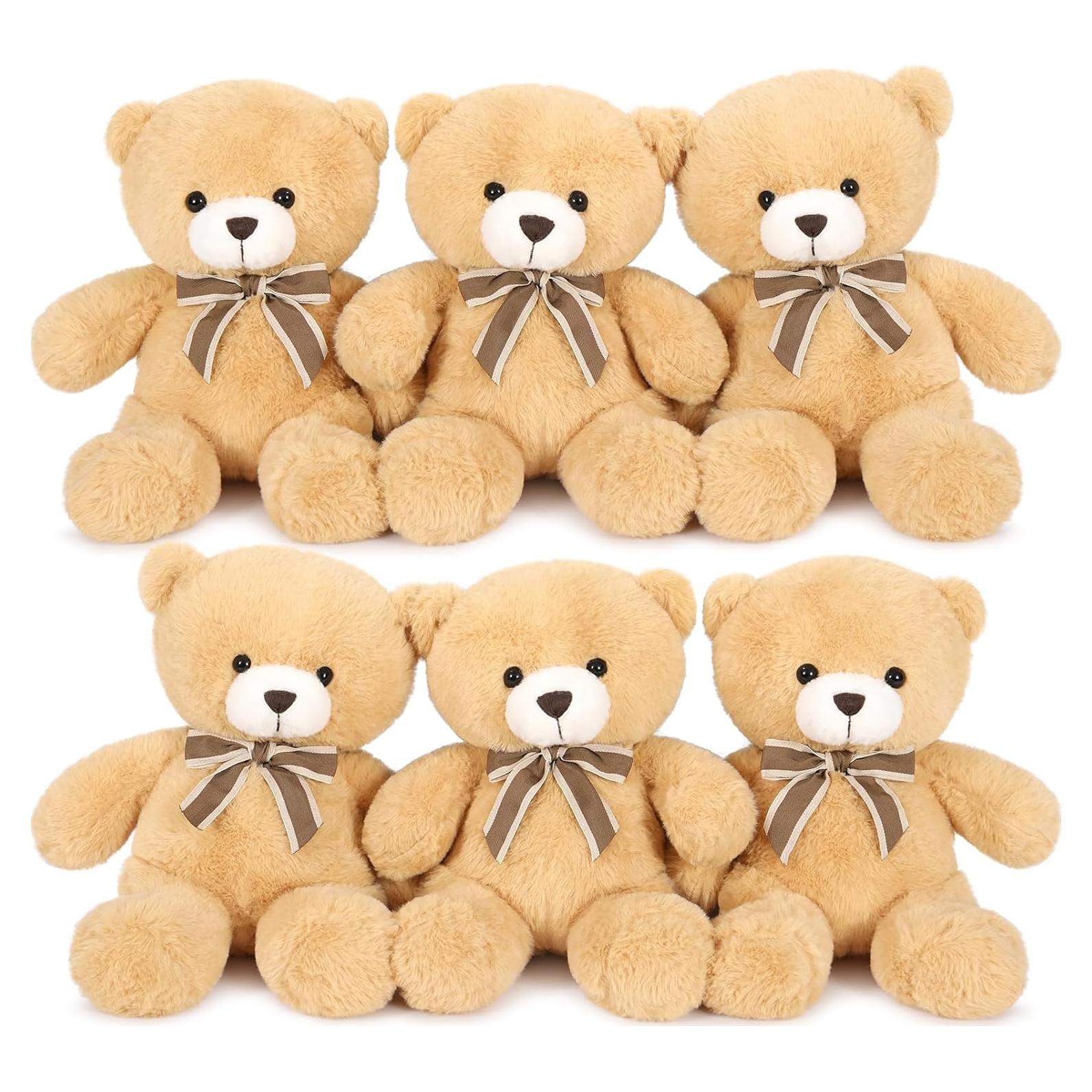 Osos de Peluche Tezituor 30 cm - Lote de 6 para Baby Shower