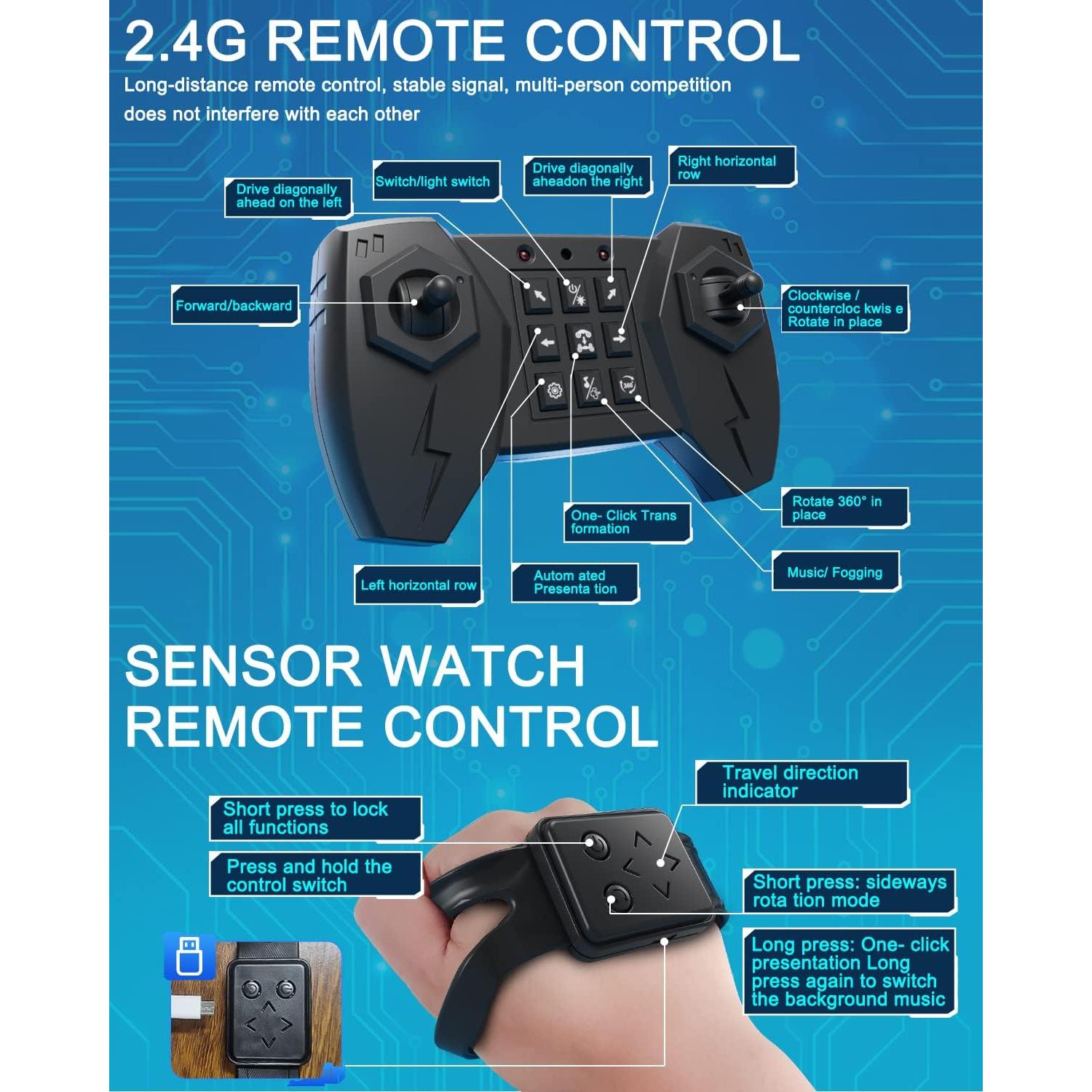 Coche RC 4WD KB KAIBO Control Remoto Gestos con Spray 1:12