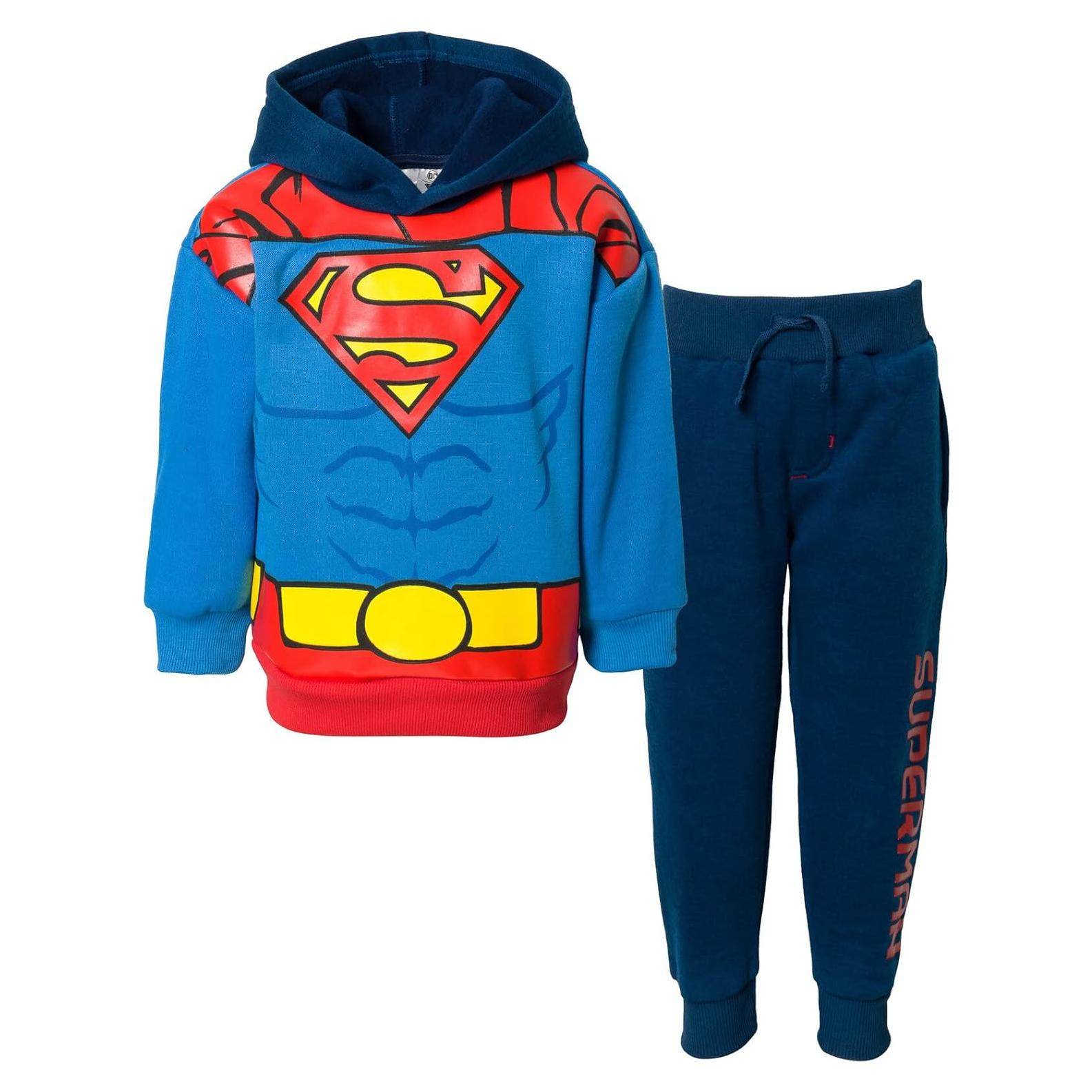 Sudadera con Capucha y Pantalones DC Comics Superman Batman 2T