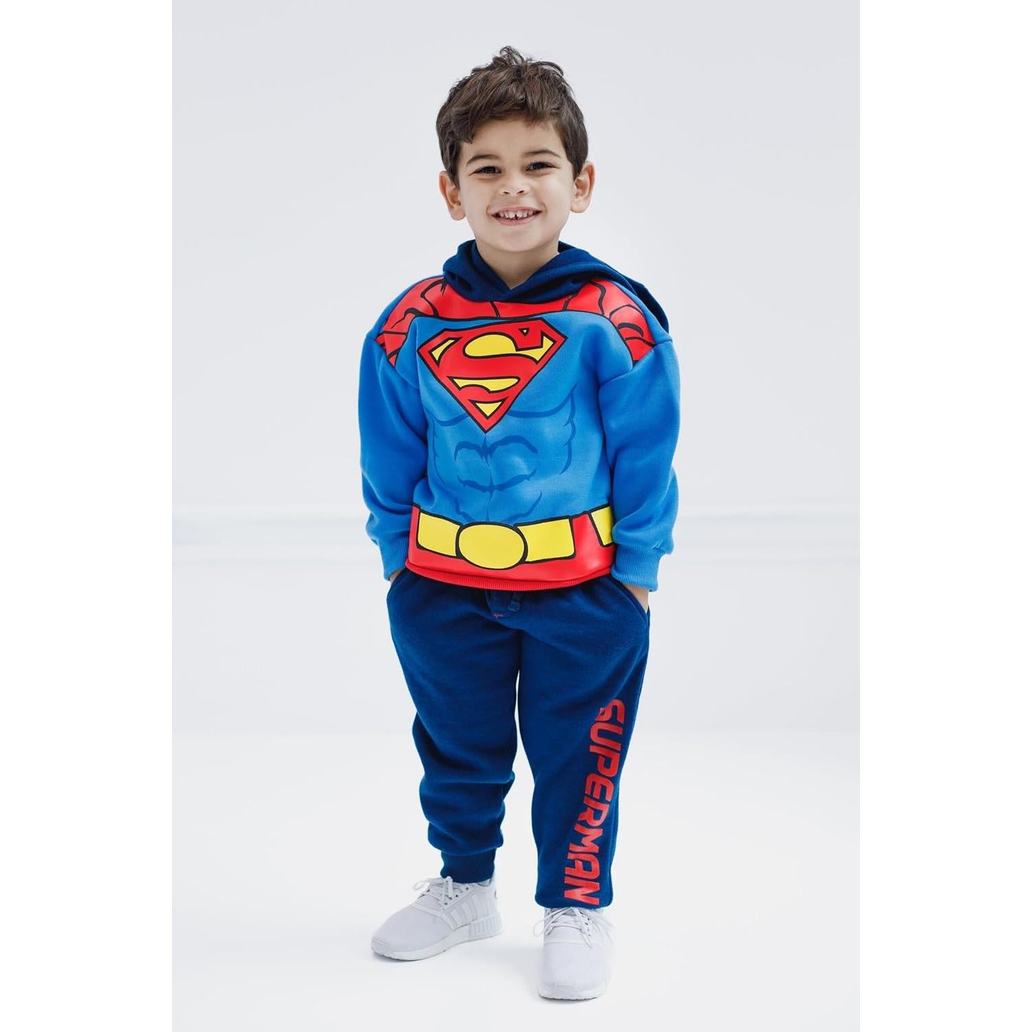 Sudadera con Capucha y Pantalones DC Comics Superman Batman 2T