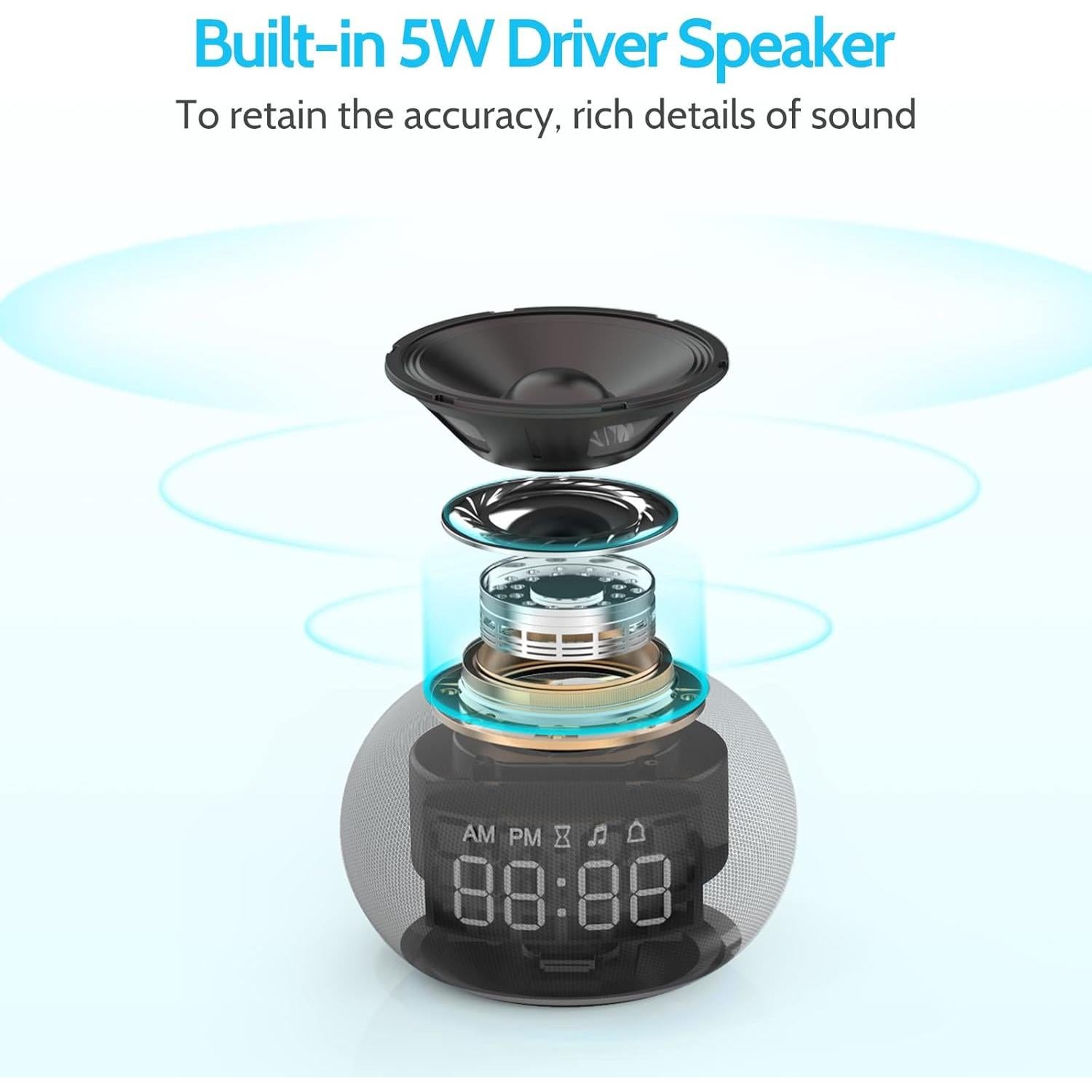 Reloj Despertador Reacher R3L-168 con Sonidos Relajantes