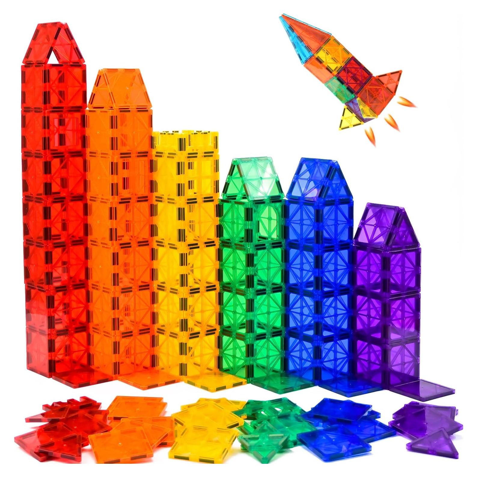 Conjunto de Bloques Magnéticos FNJO 52 PCS Juguetes STEM