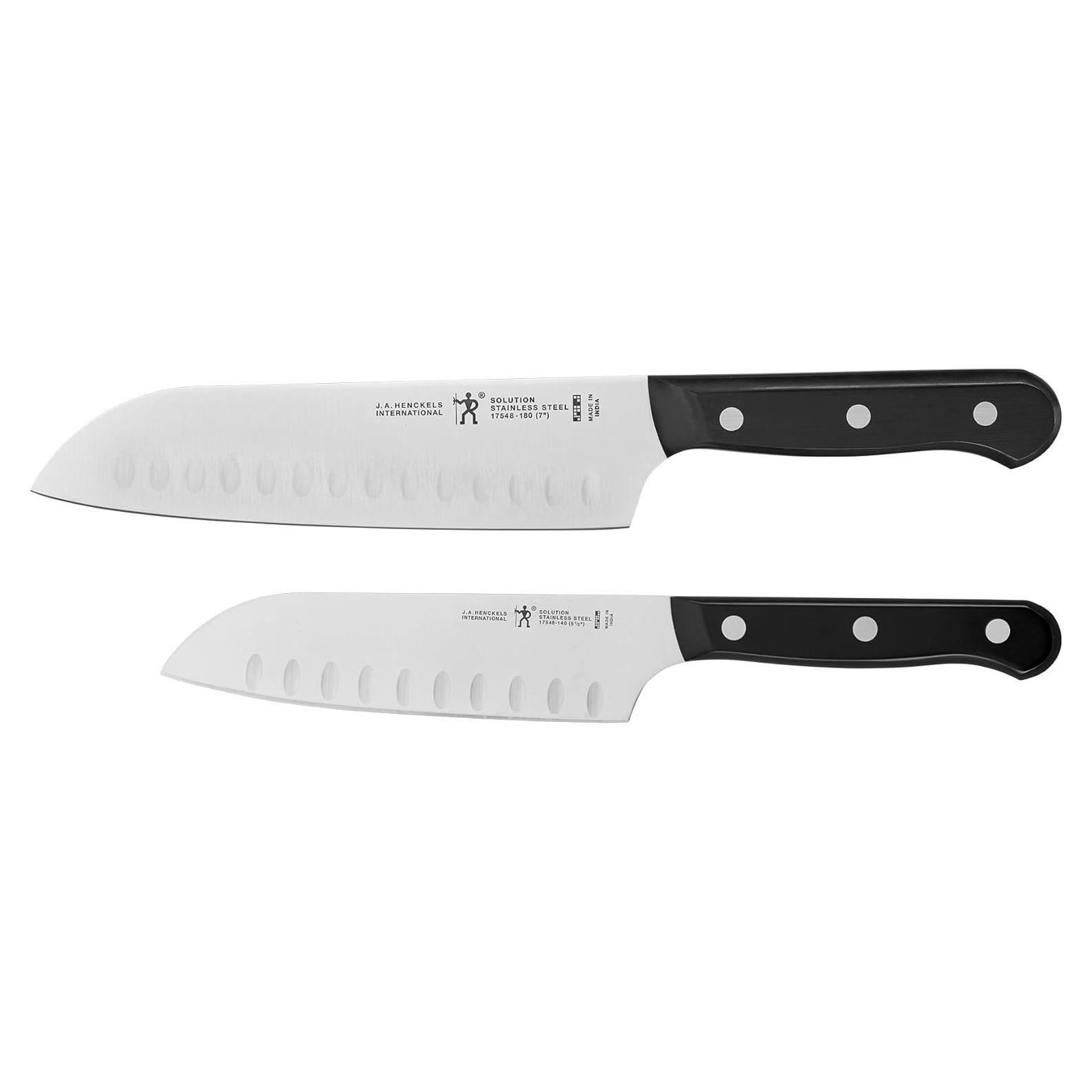 Juego de Cuchillos Santoku Henckels 2 Piezas Acero Inoxidable