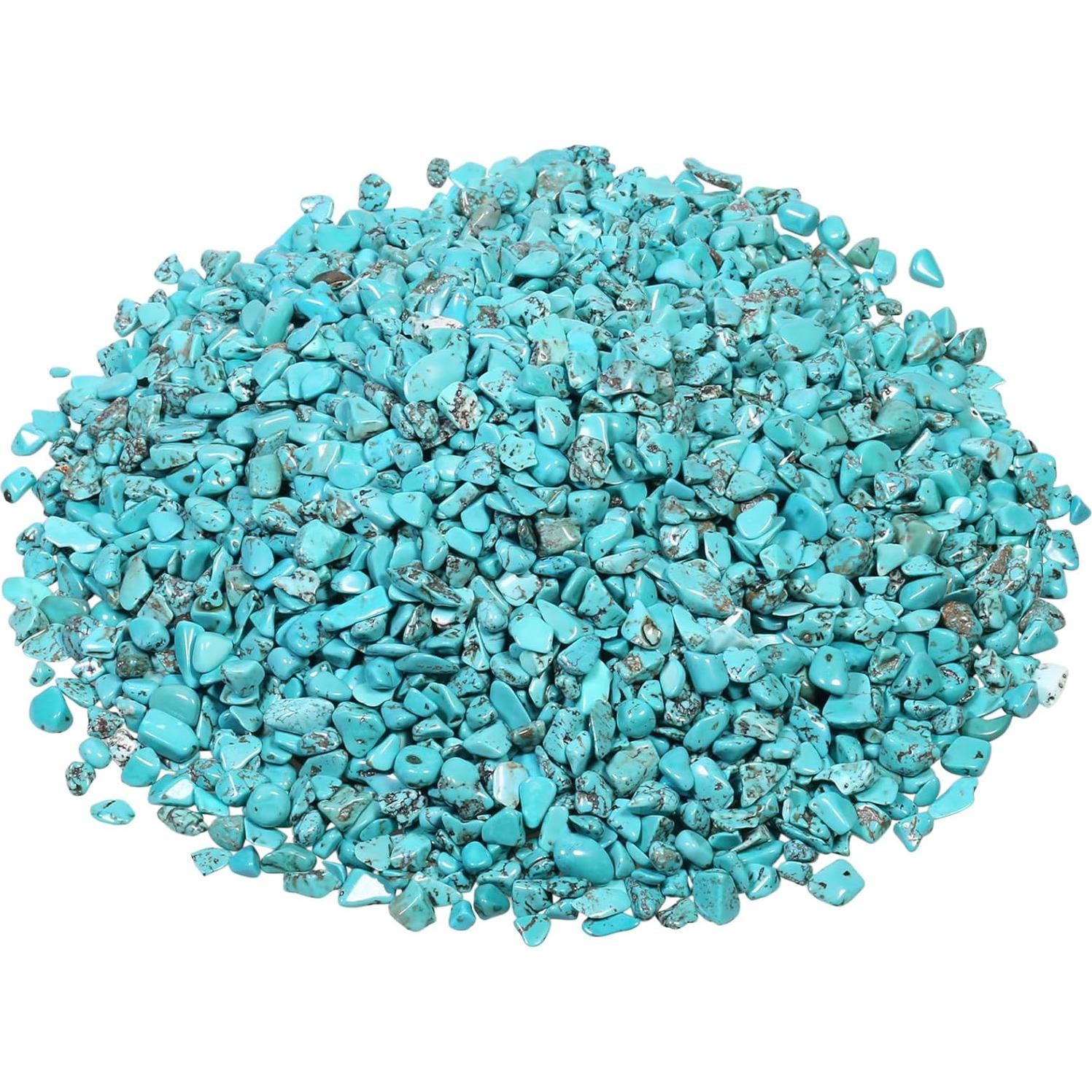 Piedras Trituradas de Howlite Turquesa SUNYIK 460g Irregulares