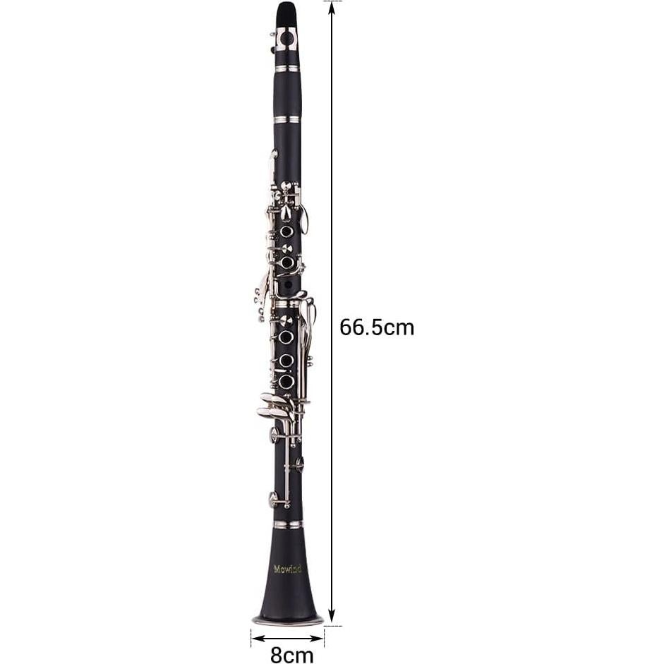Clarinete Bb 17 llaves MW073 para principiantes con estuche