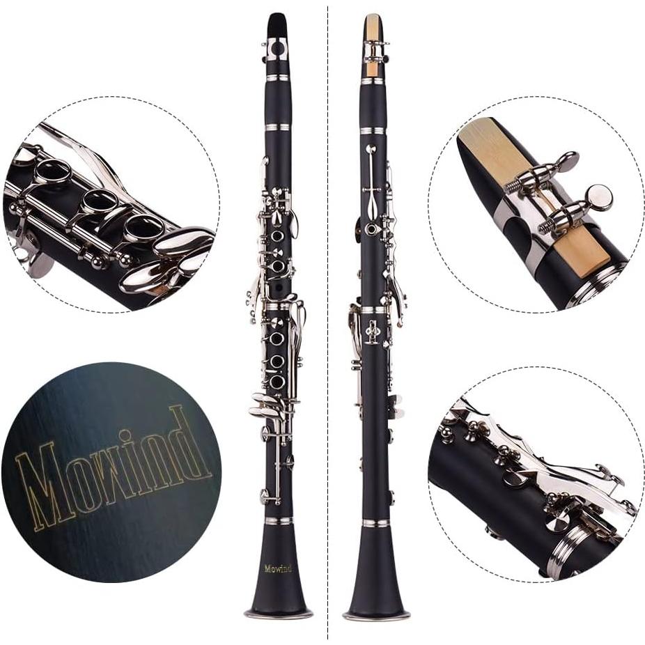 Clarinete Bb 17 llaves MW073 para principiantes con estuche
