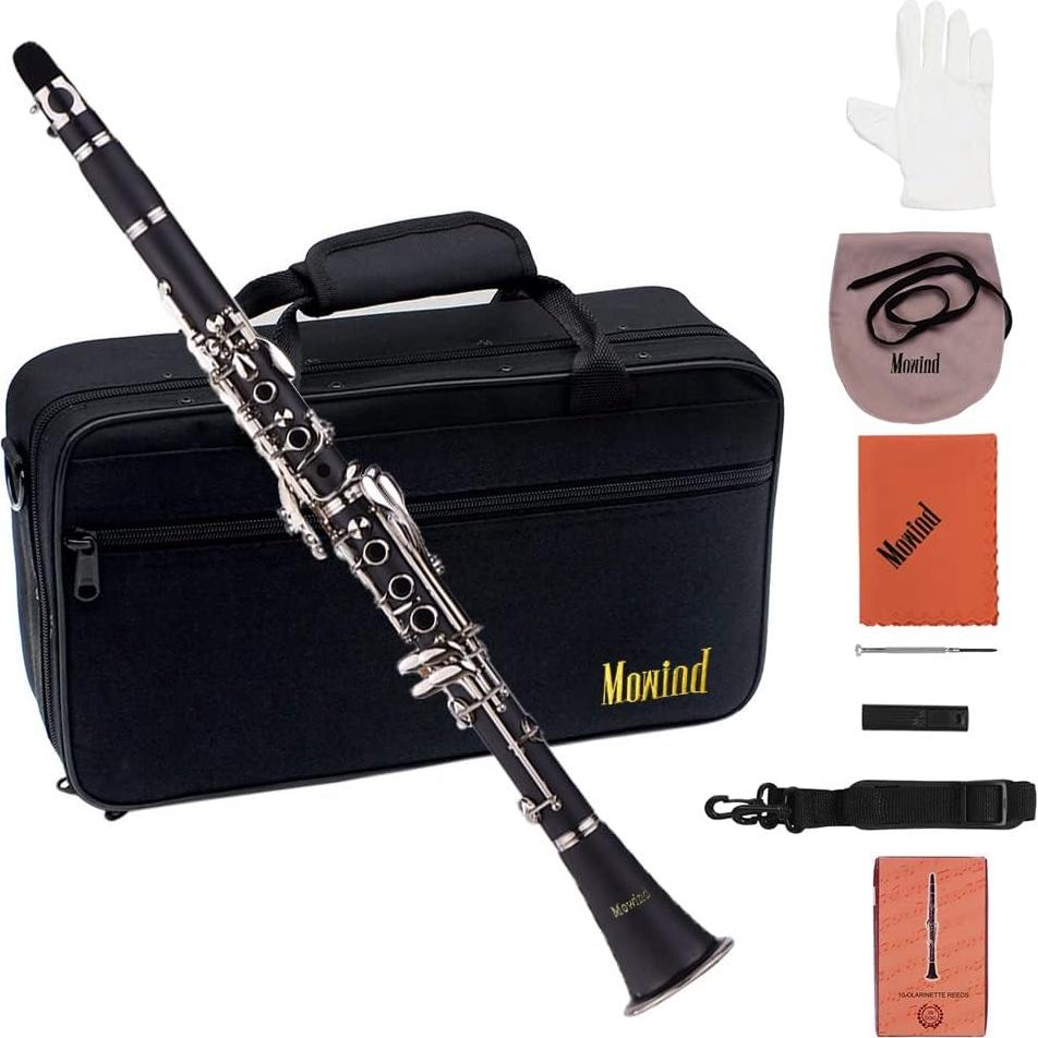 Clarinete Bb 17 llaves MW073 para principiantes con estuche