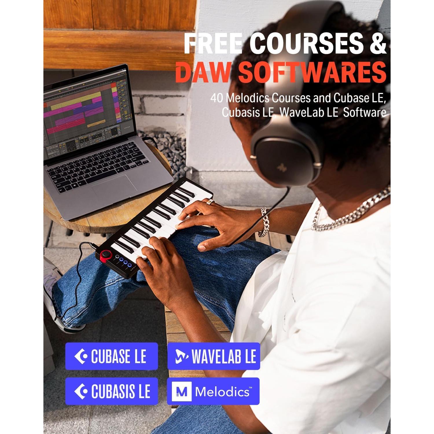 Teclado MIDI Donner N-25 25 Teclas Sensibles USB