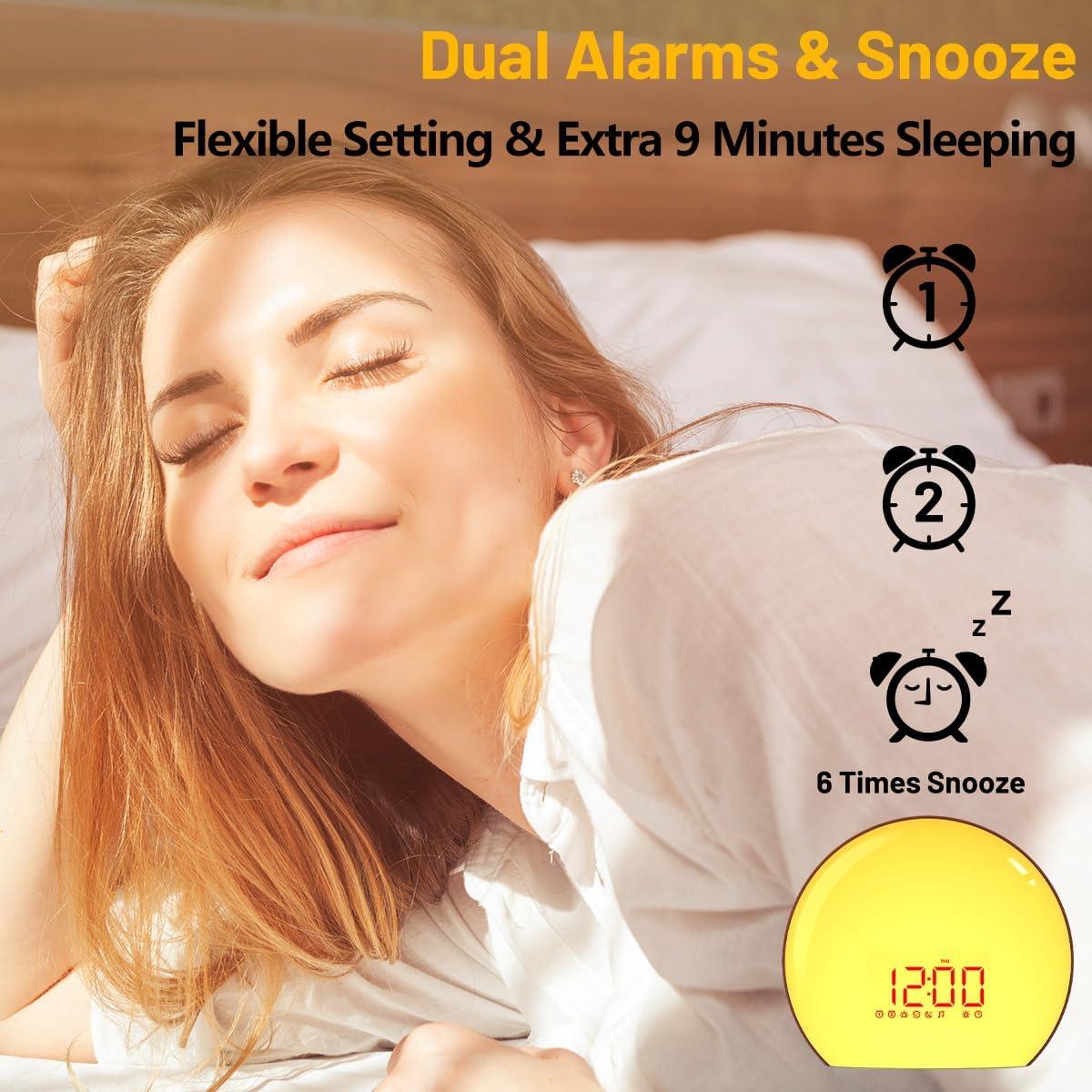 Reloj Despertador Magicteam Simulación Amanecer 28 Tonos