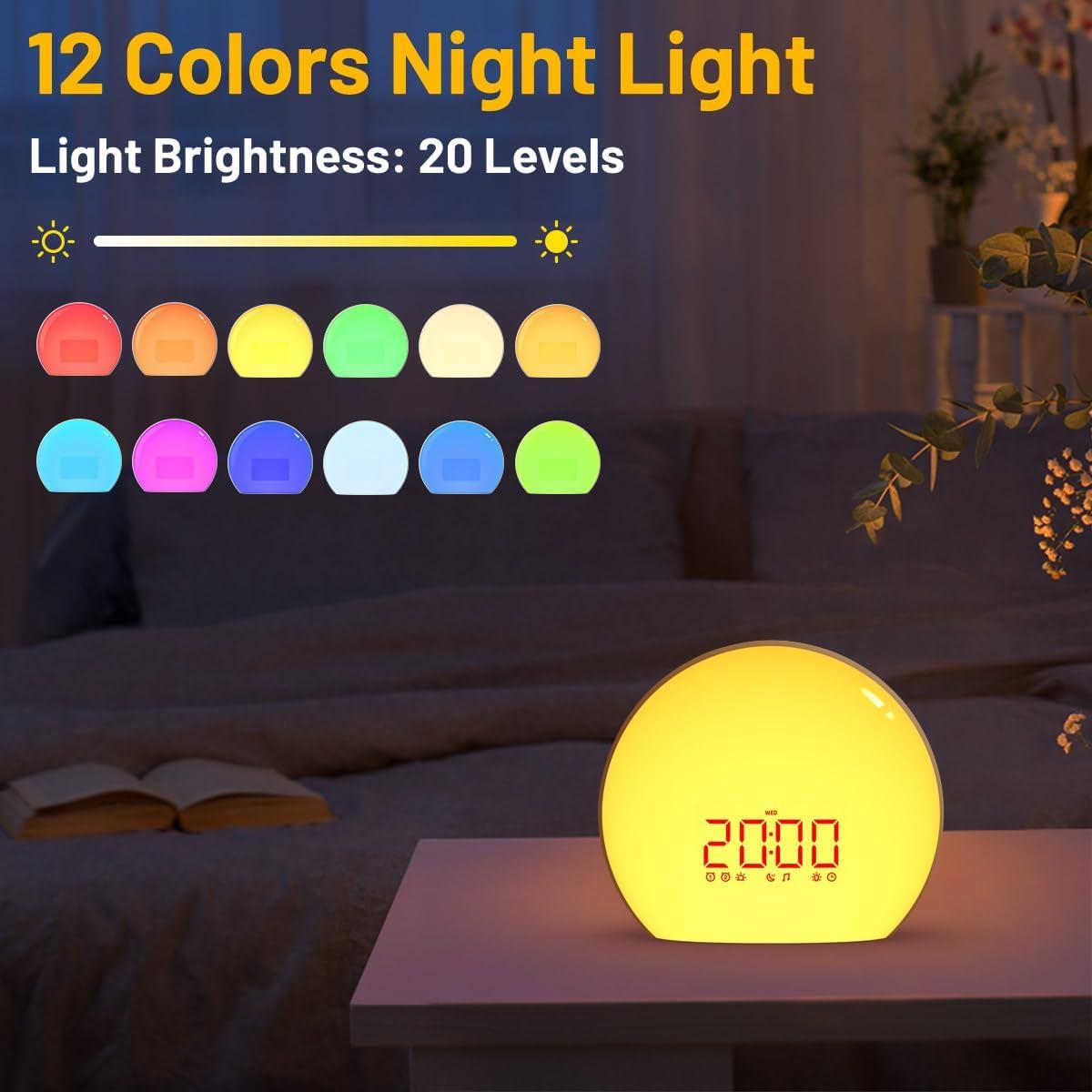 Reloj Despertador Magicteam Simulación Amanecer 28 Tonos