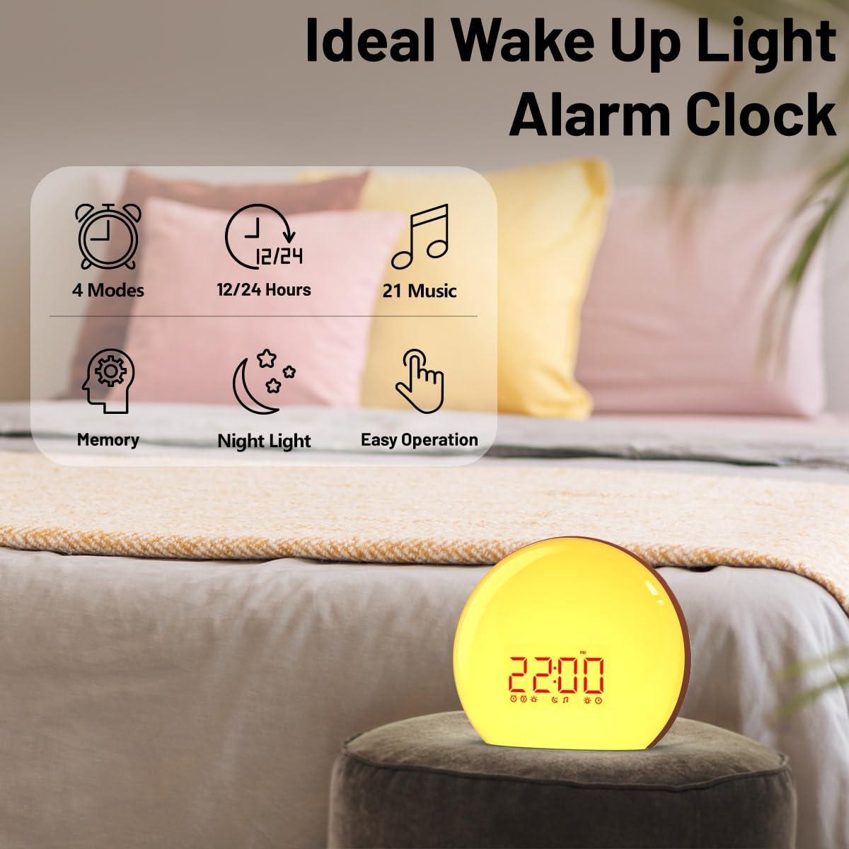 Reloj Despertador Magicteam Simulación Amanecer 28 Tonos