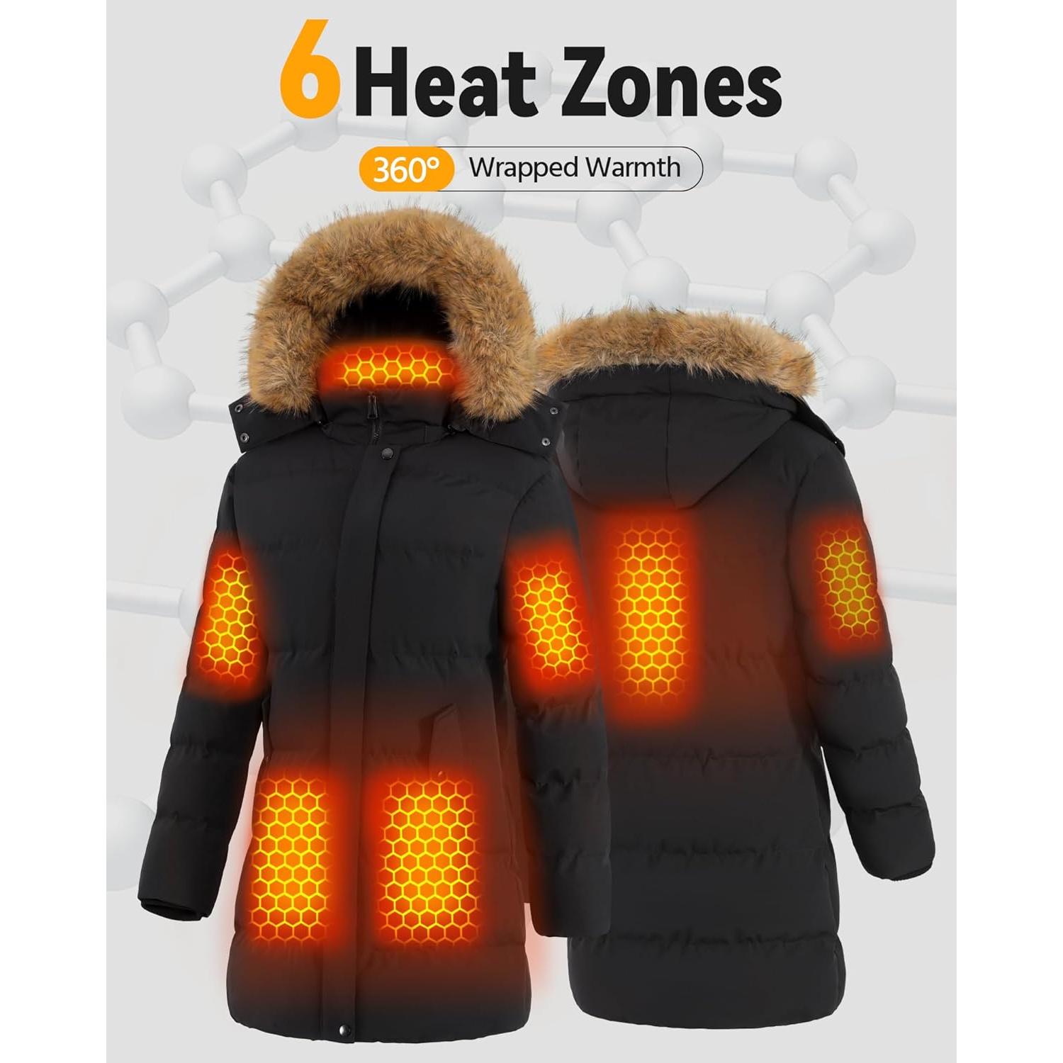 Chaqueta Térmica para Mujeres GENOVEGA 12V 18400mAh Negra