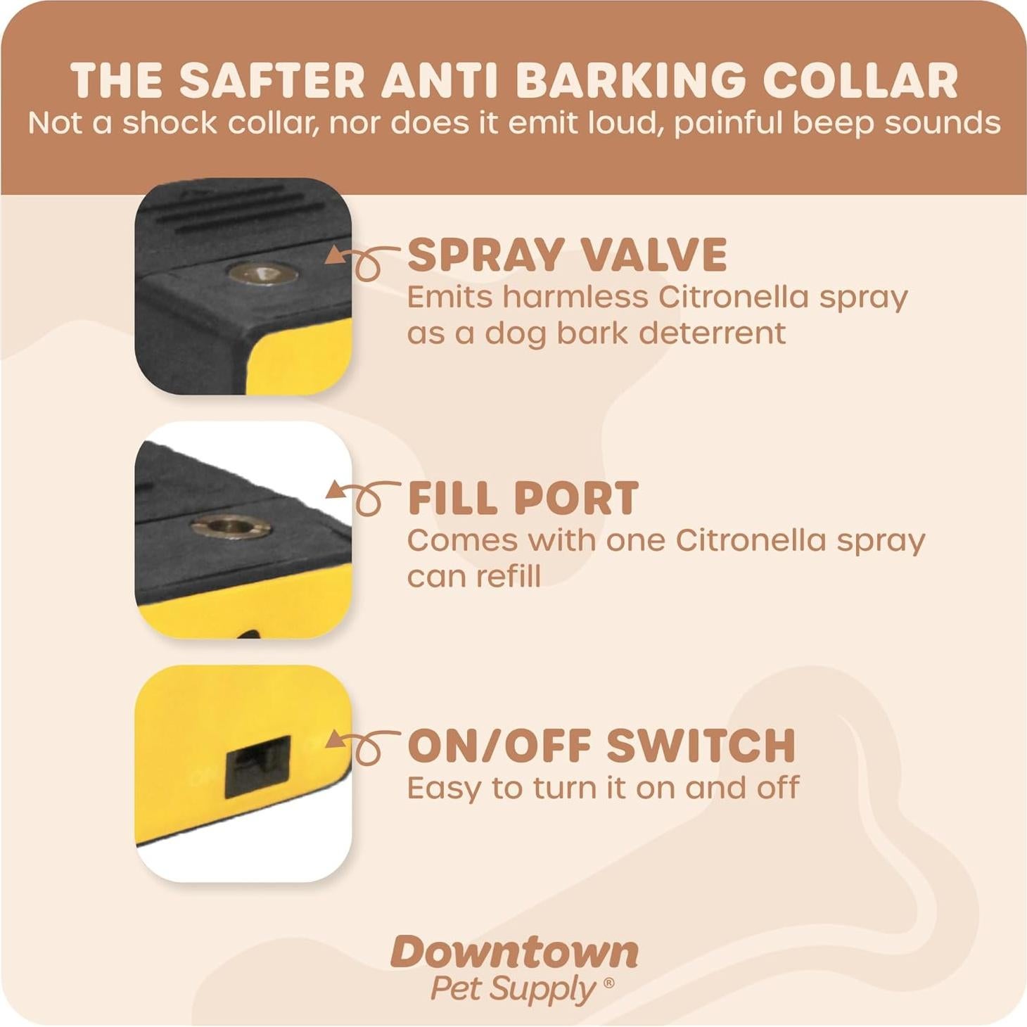 Collar Antibark de Citronela Downtown Pet Supply - Entrenamiento Seguro