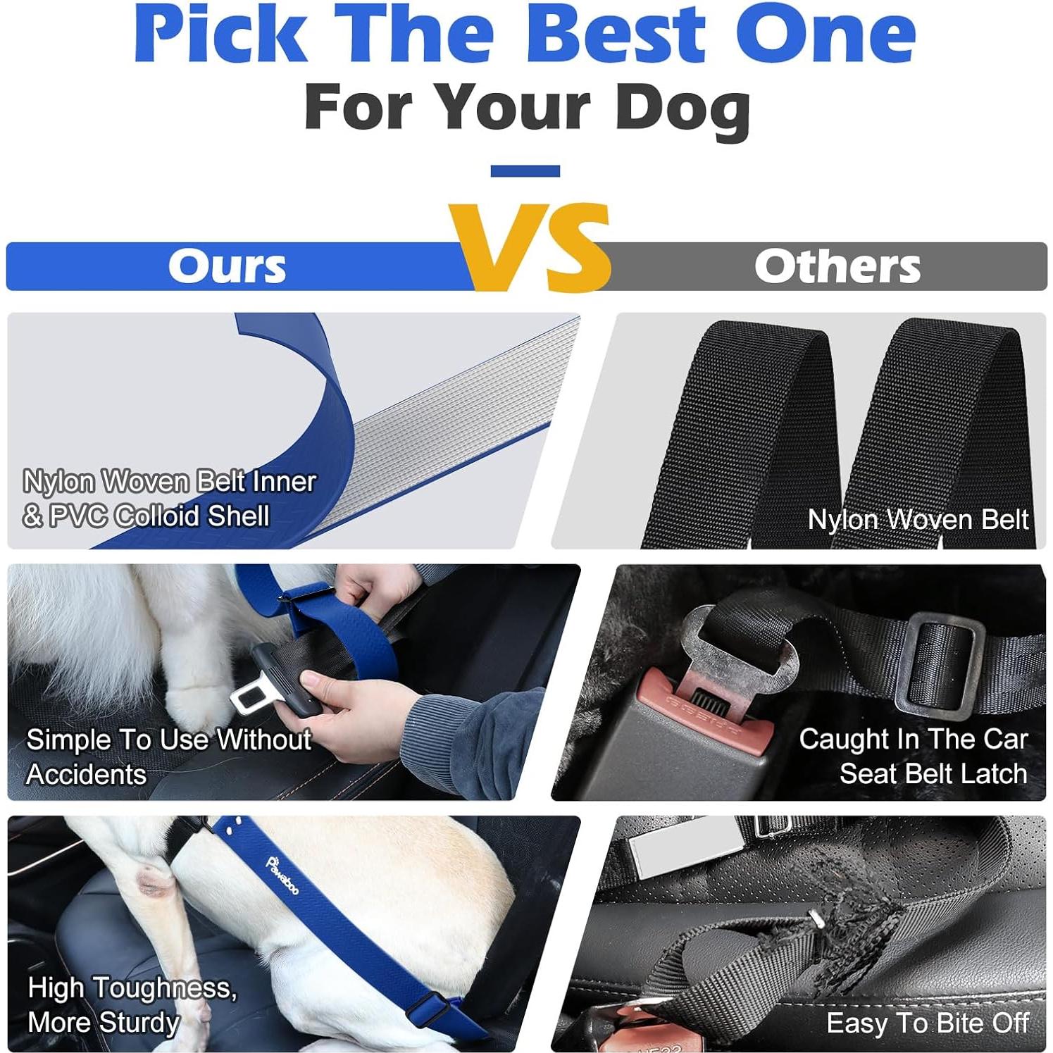 Cinturón de Seguridad para Perros Pawaboo 50.8 cm Azul