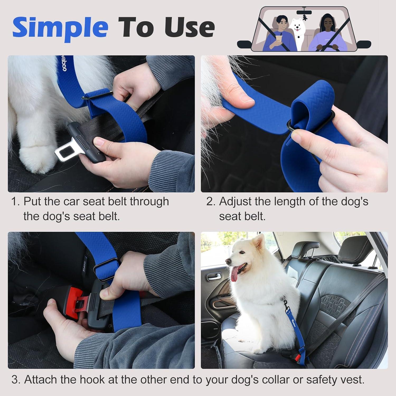 Cinturón de Seguridad para Perros Pawaboo 50.8 cm Azul