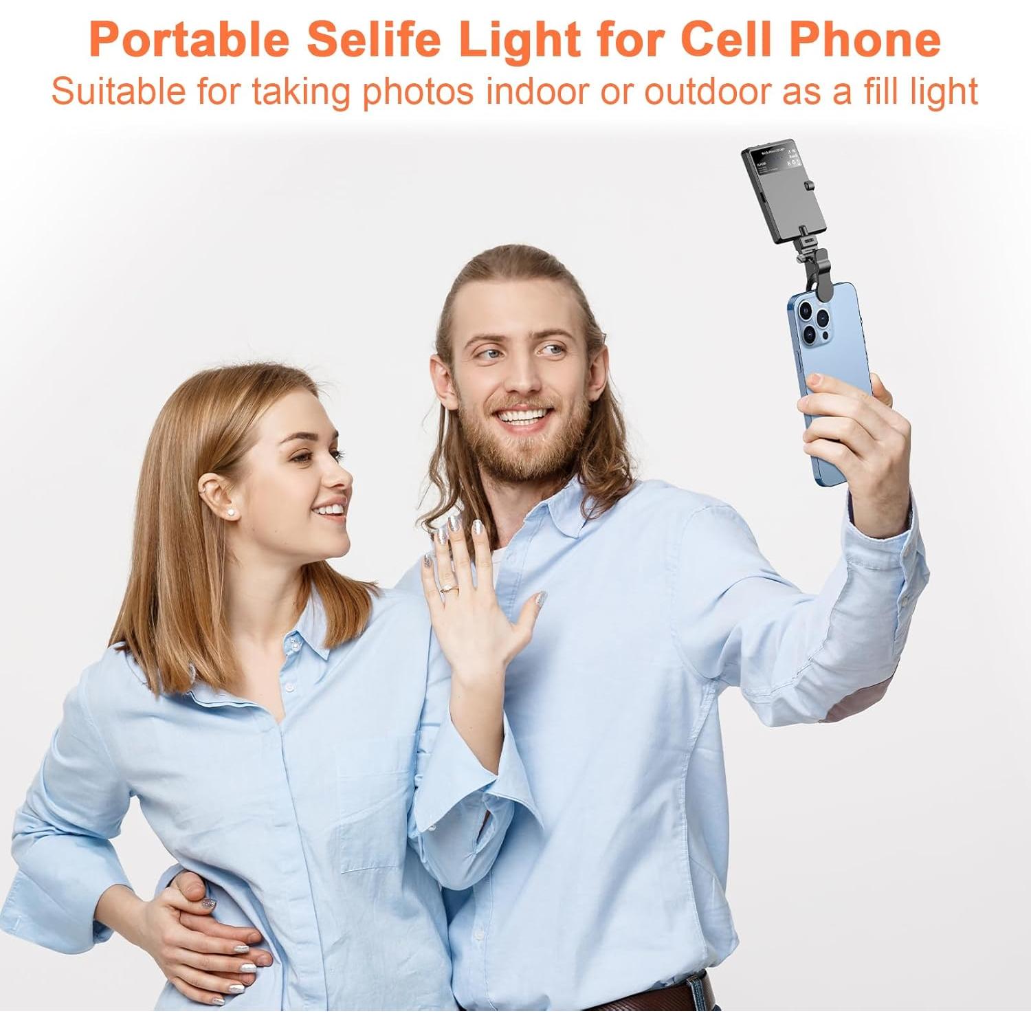 Luz de Selfie Portátil TONEOF 60 LED Recargable Ajustable