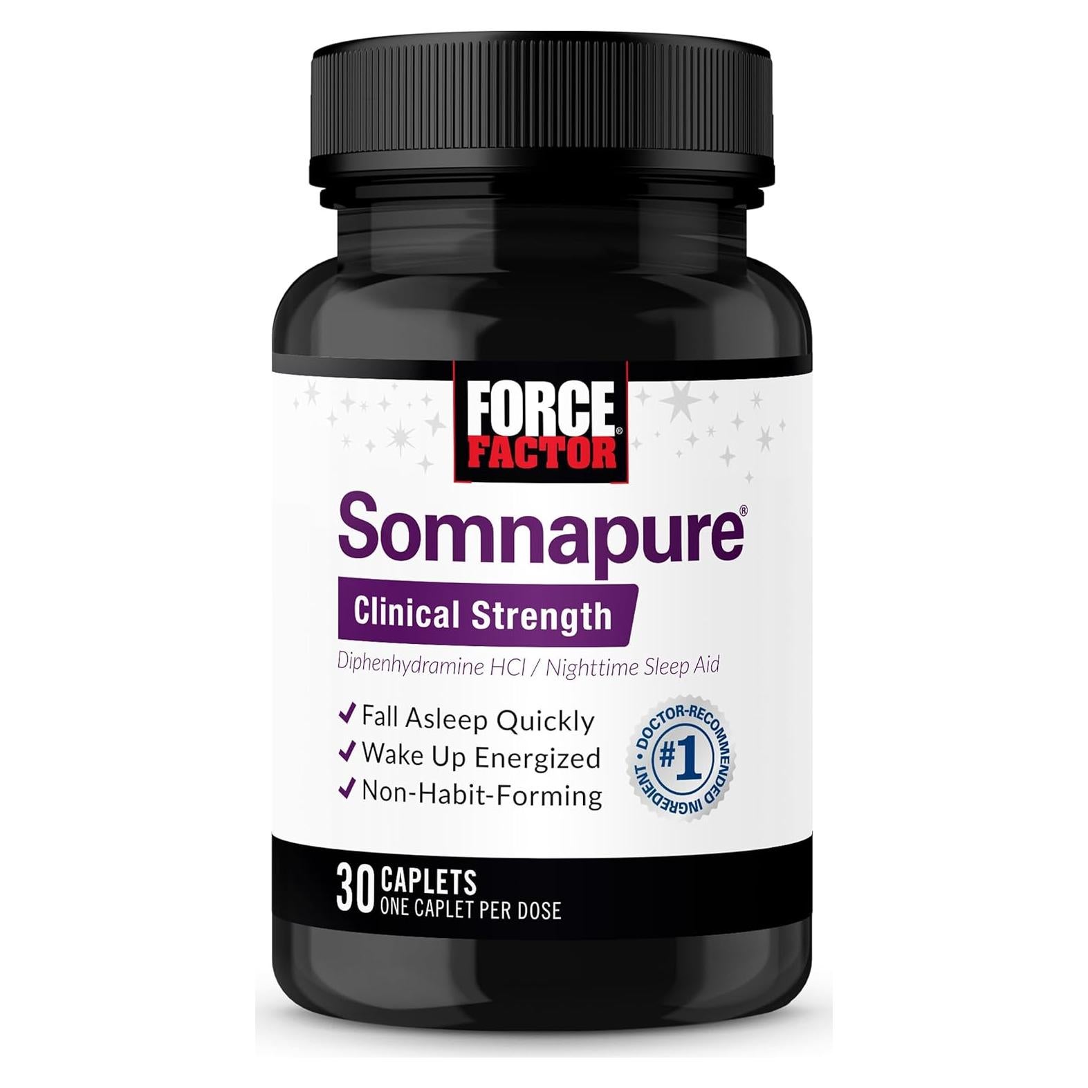 Somnapure Fuerza Clínica Force Factor 30 Tabletas para Dormir