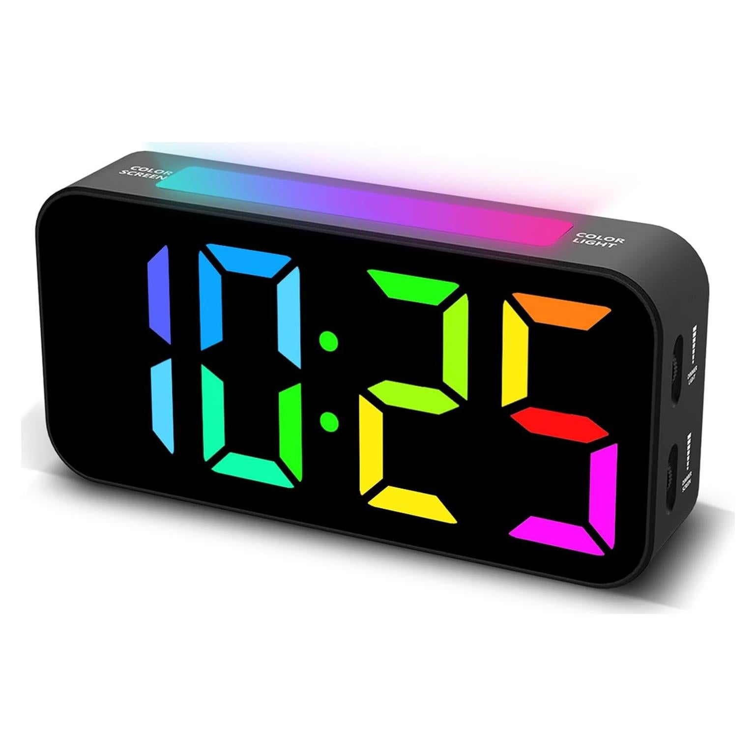 Reloj Despertador Digital Topski RGB con Luz Nocturna