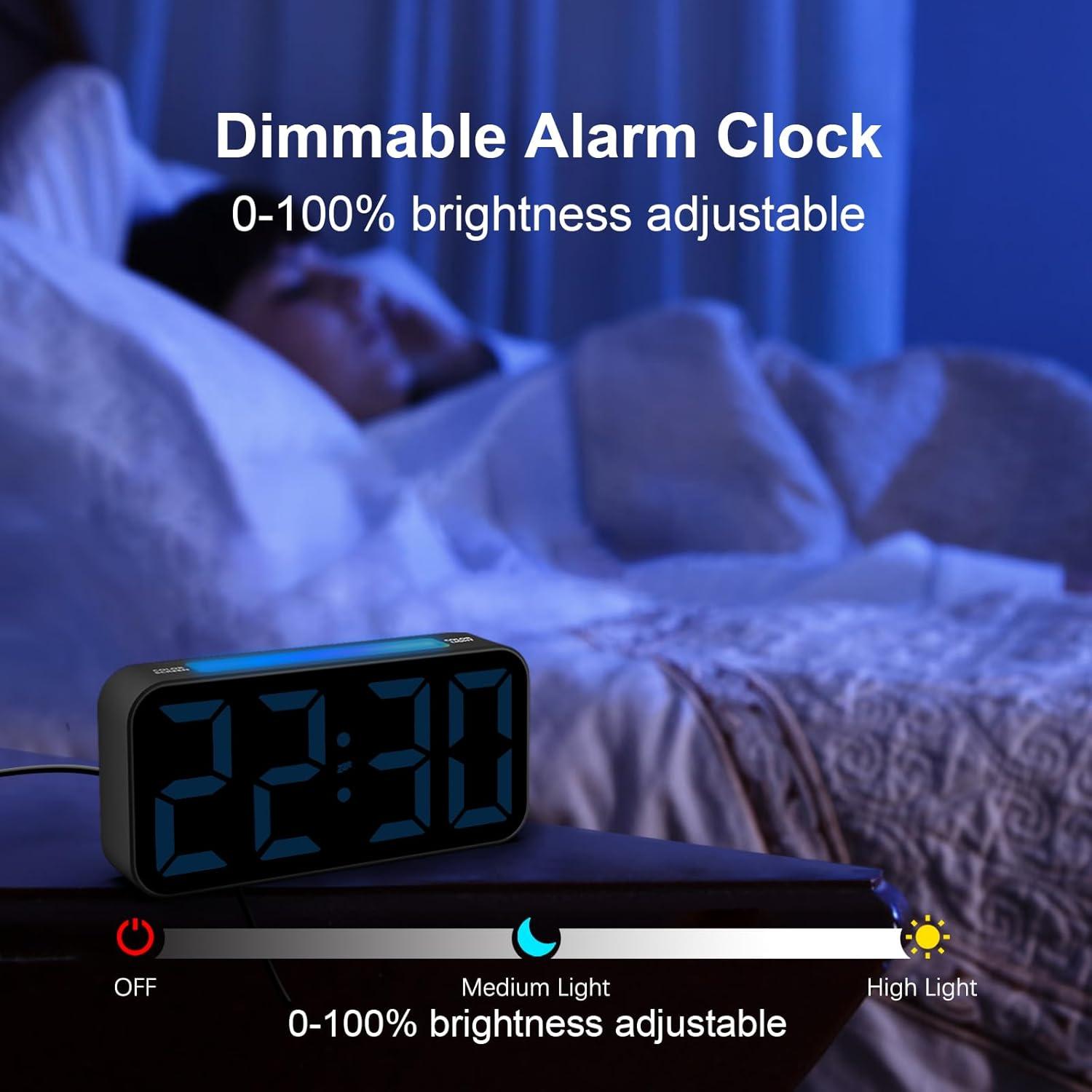 Reloj Despertador Digital Topski RGB con Luz Nocturna