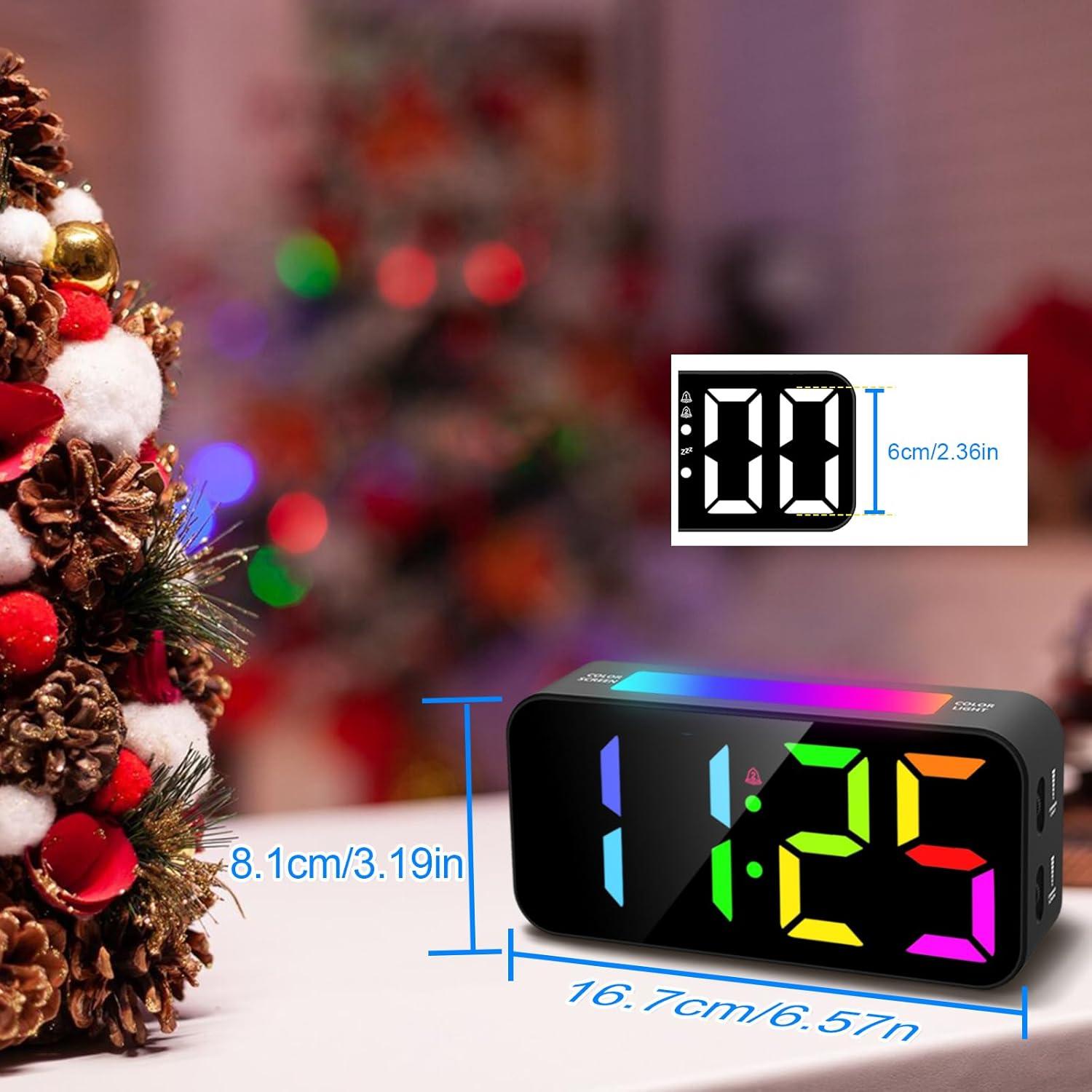 Reloj Despertador Digital Topski RGB con Luz Nocturna