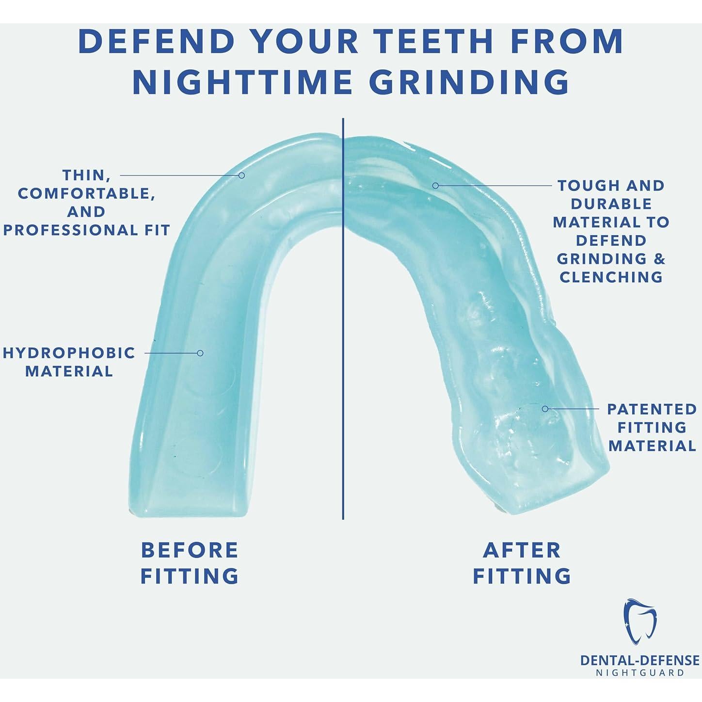 Protector Bucal Nocturno Dental Defense - 2 Unidades Aqua