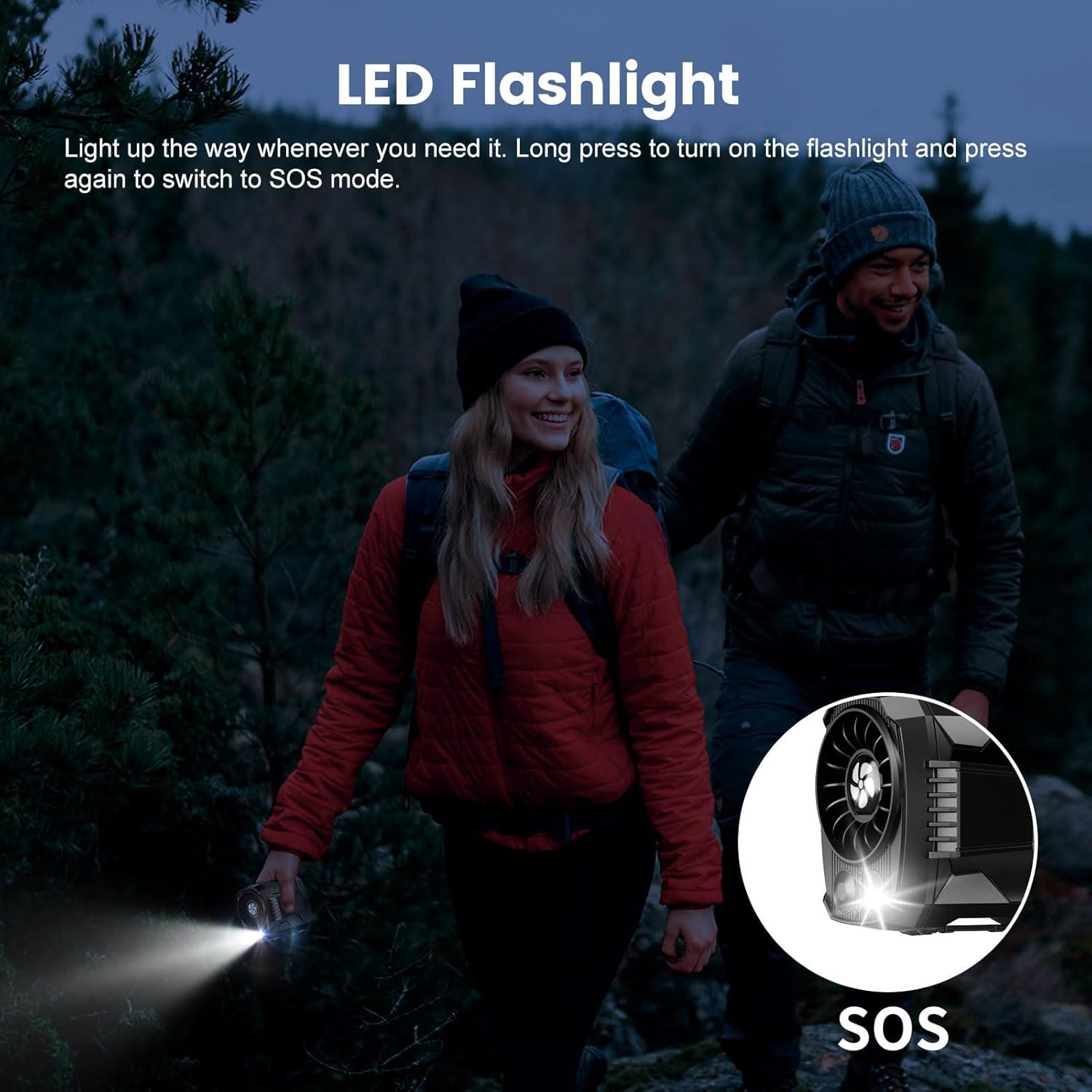 Ventilador Personal Portátil Lentorgi C-FS-06 Negro 4 Velocidades