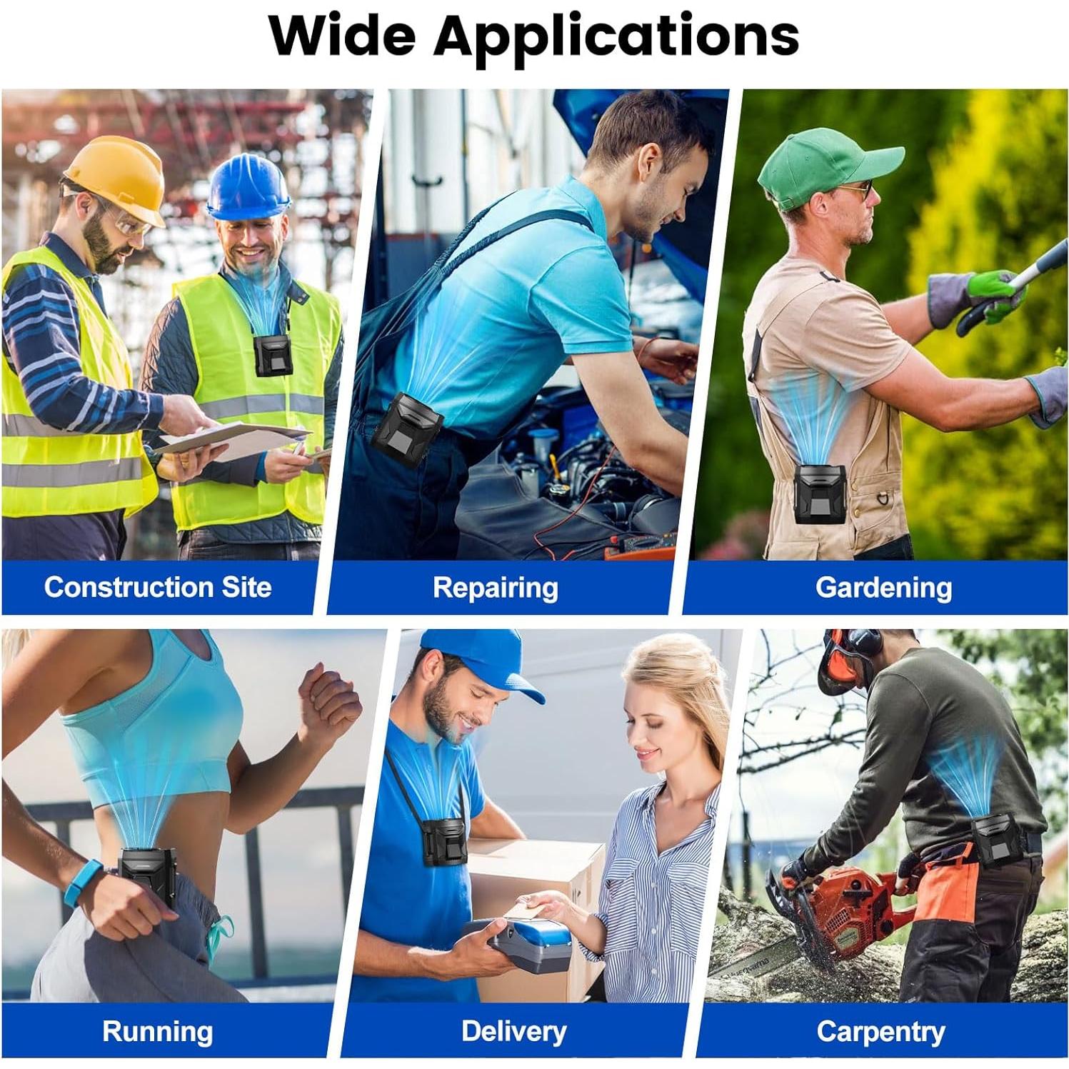 Ventilador Personal Portátil Lentorgi C-FS-06 Negro 4 Velocidades