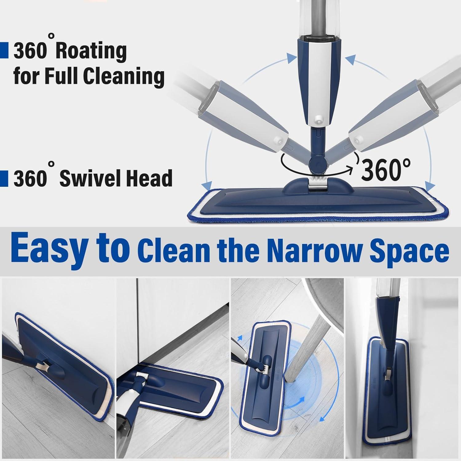 Mopa Spray Zoonlion con Botella 400ml y 3 Paños Microfibra