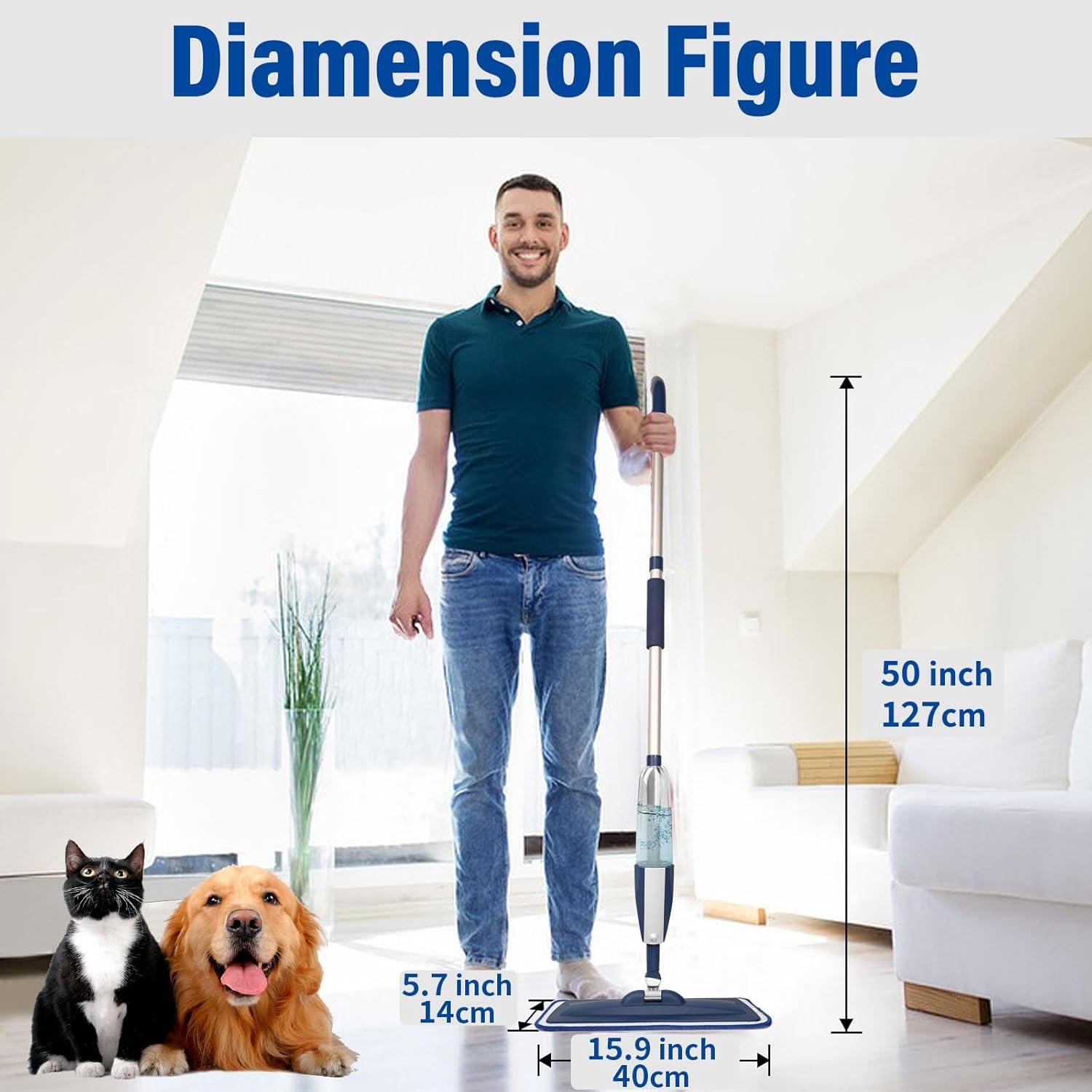 Mopa Spray Zoonlion con Botella 400ml y 3 Paños Microfibra