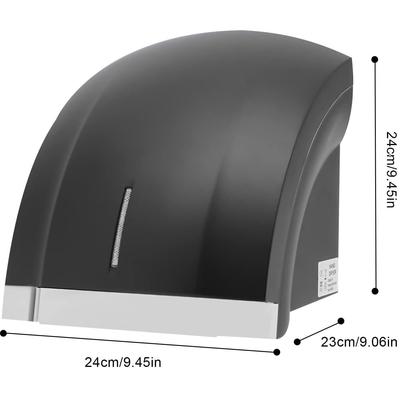Secador de Manos Eléctrico Automático FFanhia 1800W Negro