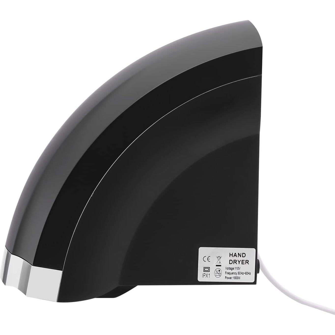 Secador de Manos Eléctrico Automático FFanhia 1800W Negro