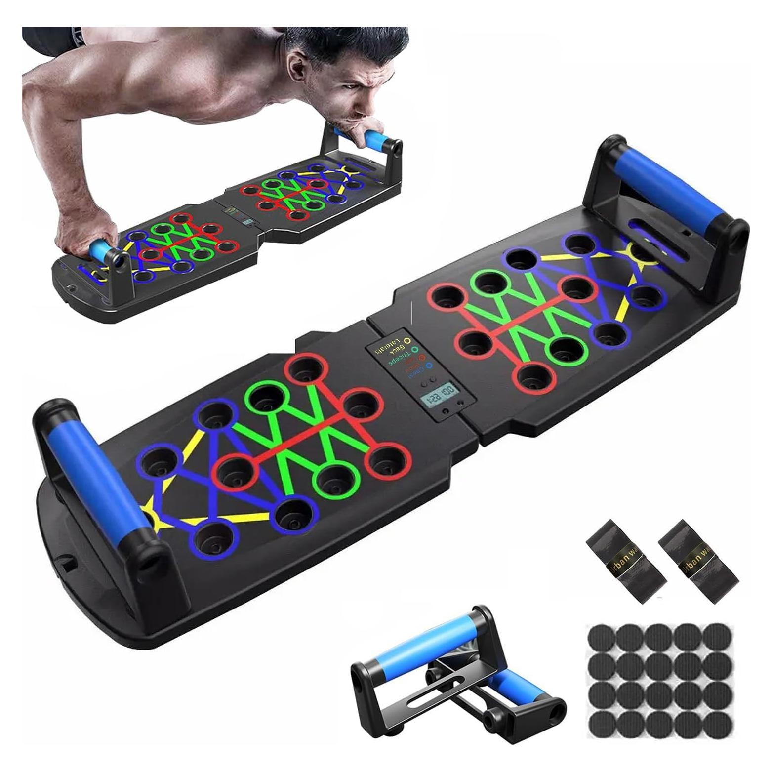 Soporte para Flexiones FumyFumy con Contador y Mangos Antideslizantes