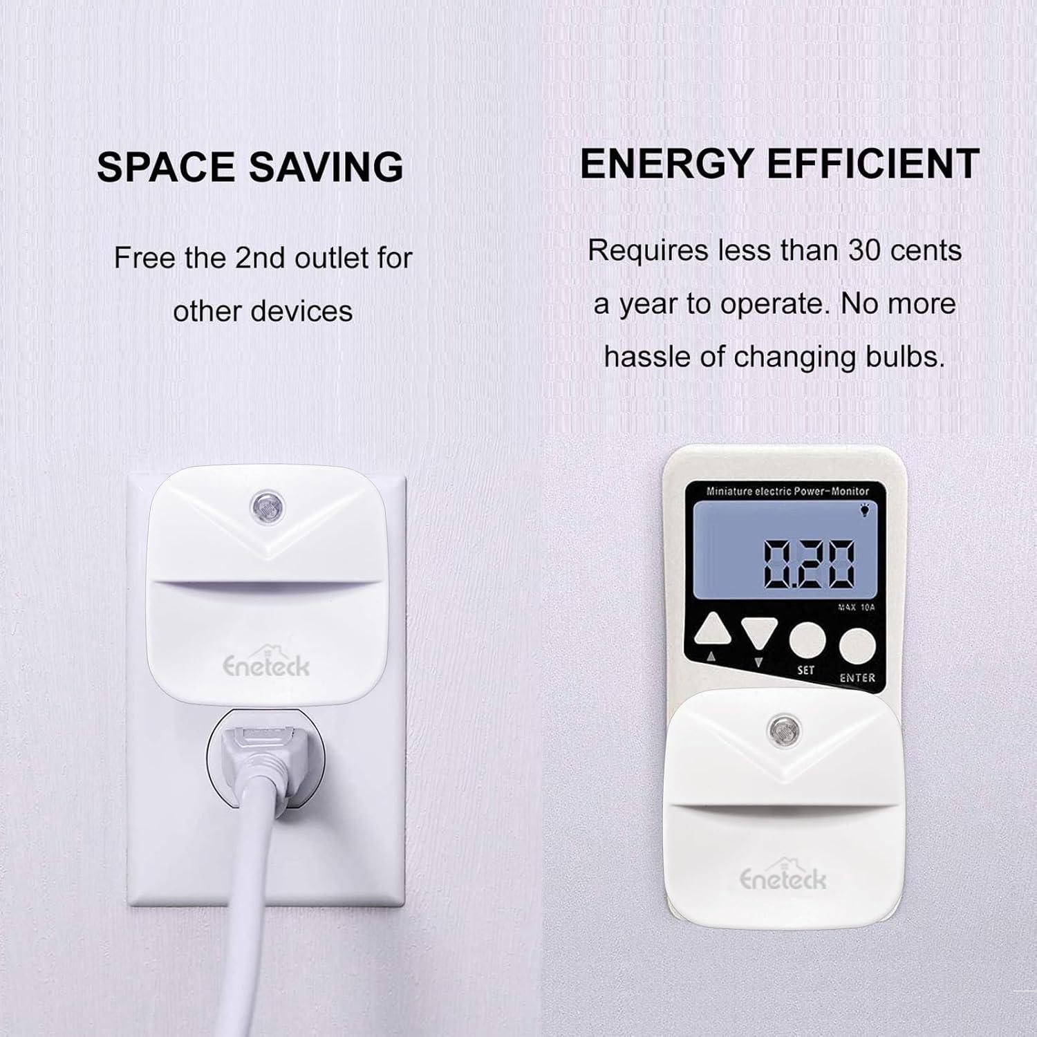 Luz Nocturna LED Enchufada ENETECK, Sensor Crepúsculo, Paquete 6