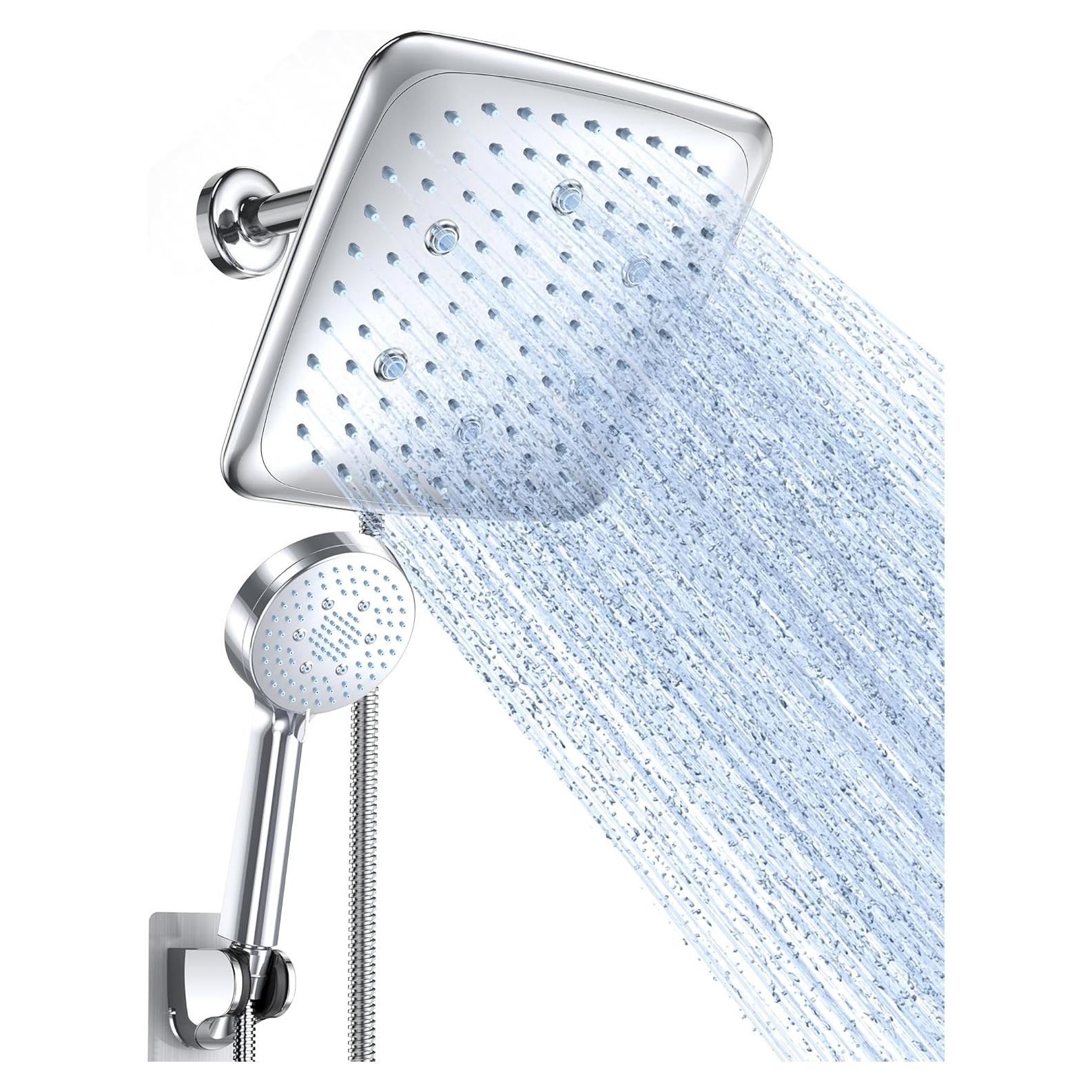 Cabezal de Ducha Veken 9" Alta Presión Cromo 23 Modos