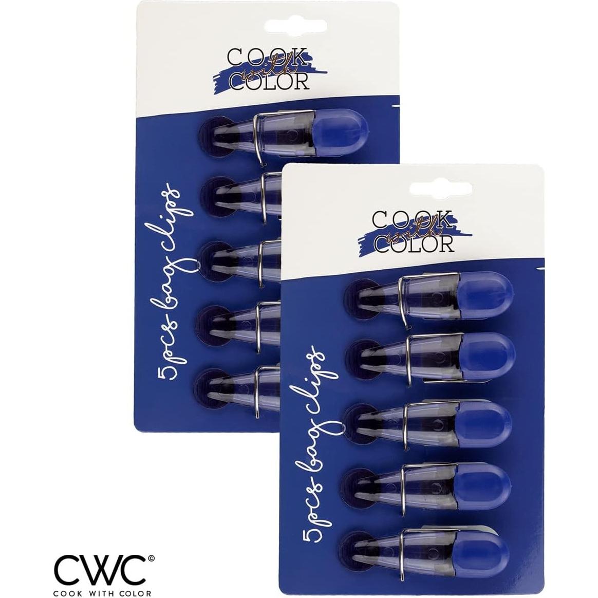 Clip de Bolsa con Imán Cook with Color - Paquete de 10 Azul