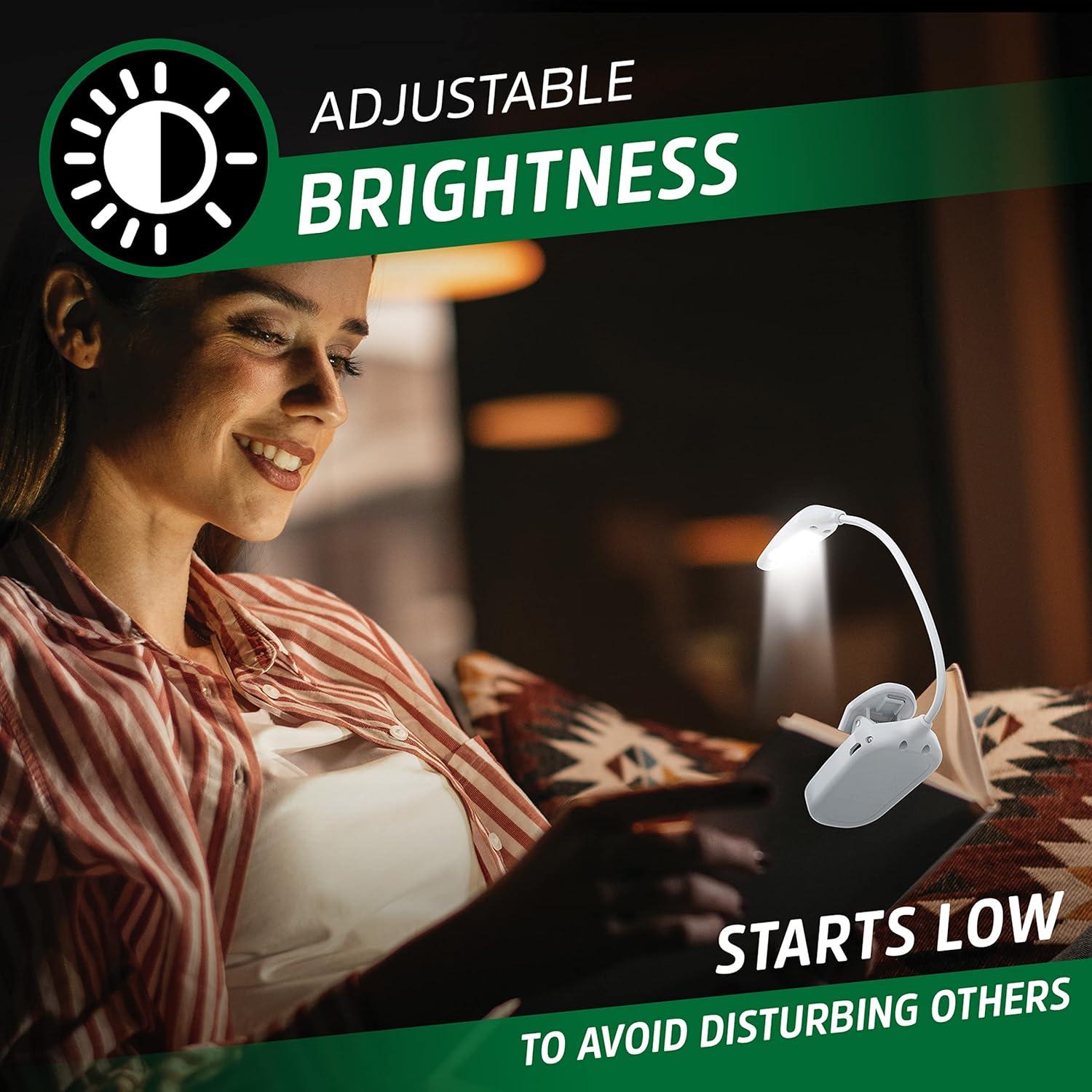 Luz de Libro LED Recargable Energizer, 3 Modos, Clip