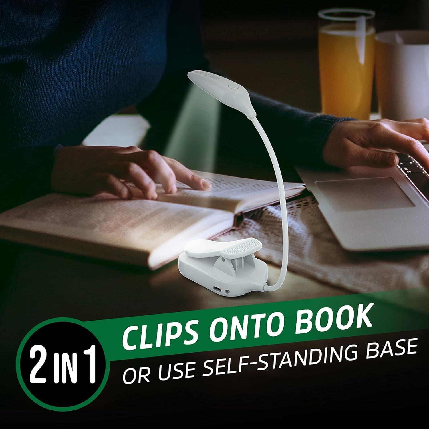 Luz de Libro LED Recargable Energizer, 3 Modos, Clip