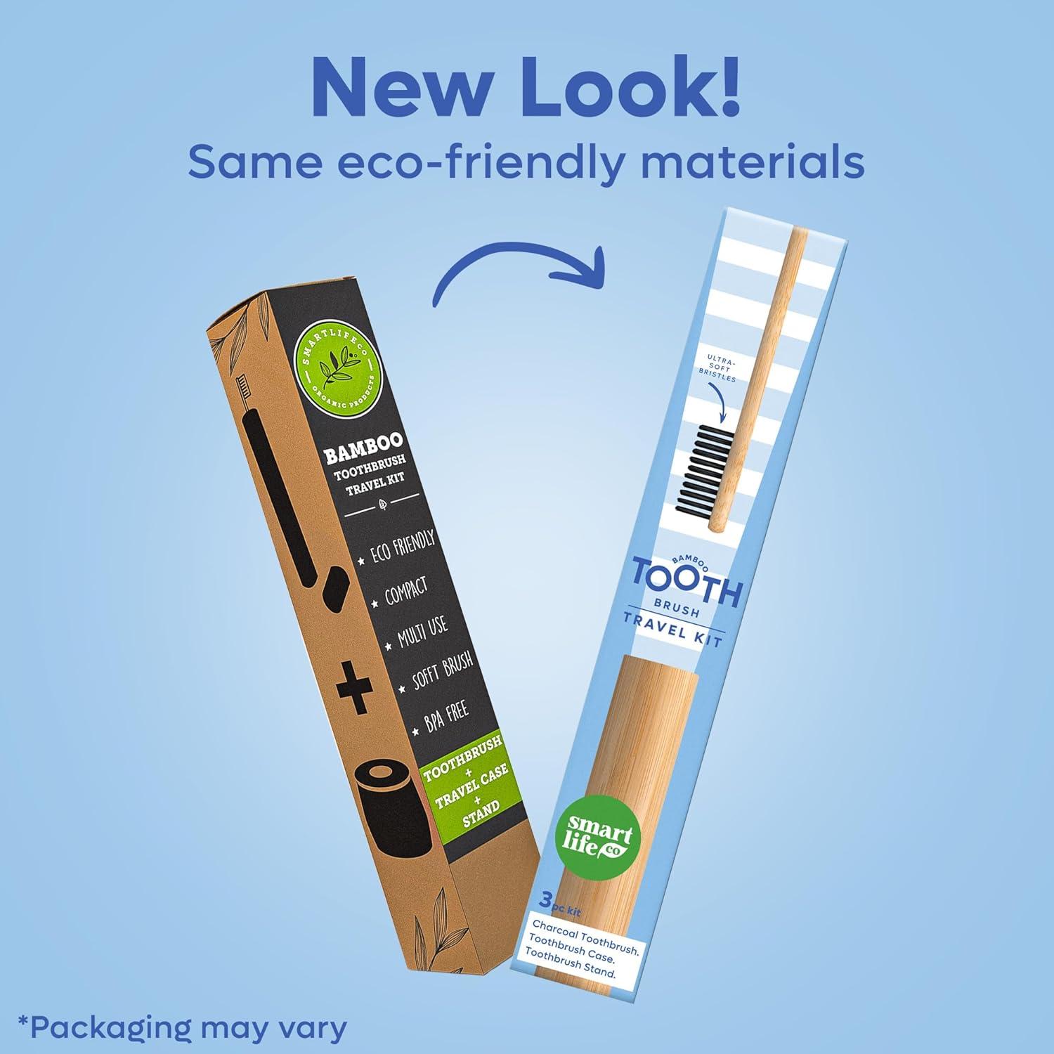 Cepillo de Dientes de Bambú SmartLifeco - Set de Viaje Ecológico