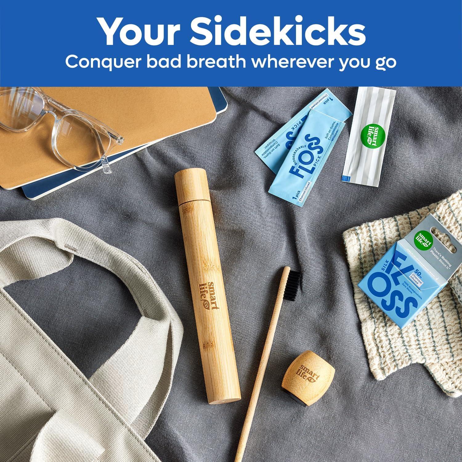 Cepillo de Dientes de Bambú SmartLifeco - Set de Viaje Ecológico