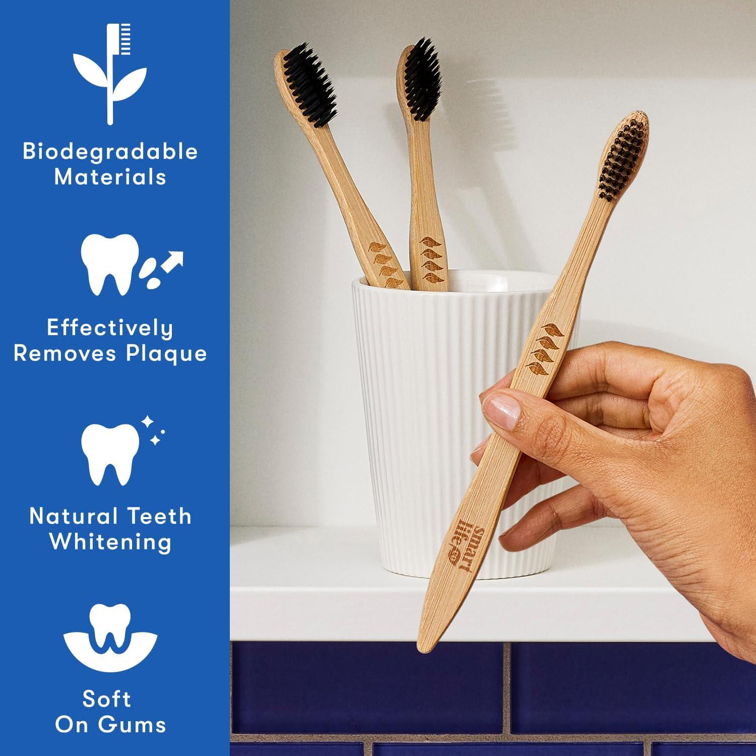 Cepillo de Dientes de Bambú SmartLifeco - Set de Viaje Ecológico