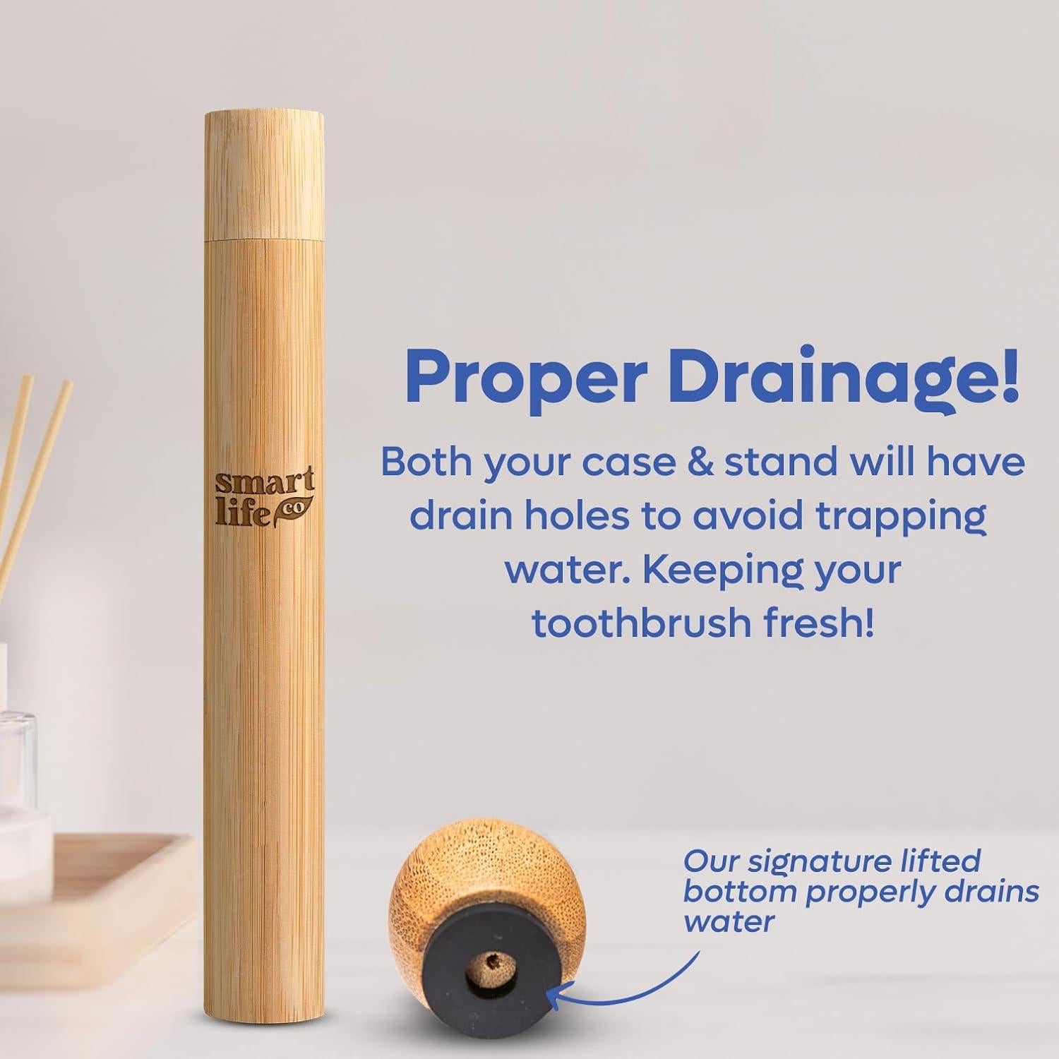 Cepillo de Dientes de Bambú SmartLifeco - Set de Viaje Ecológico