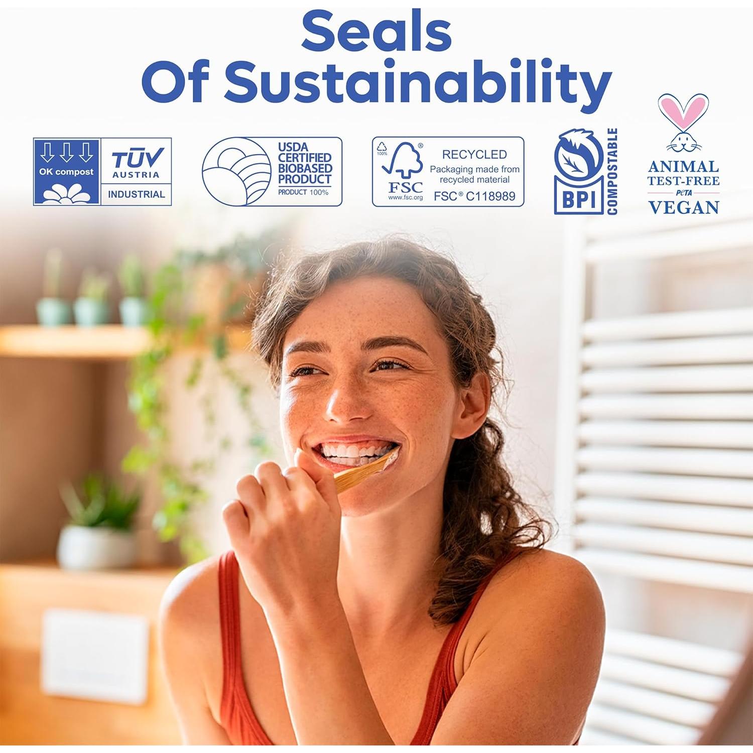 Cepillo de Dientes de Bambú SmartLifeco - Set de Viaje Ecológico