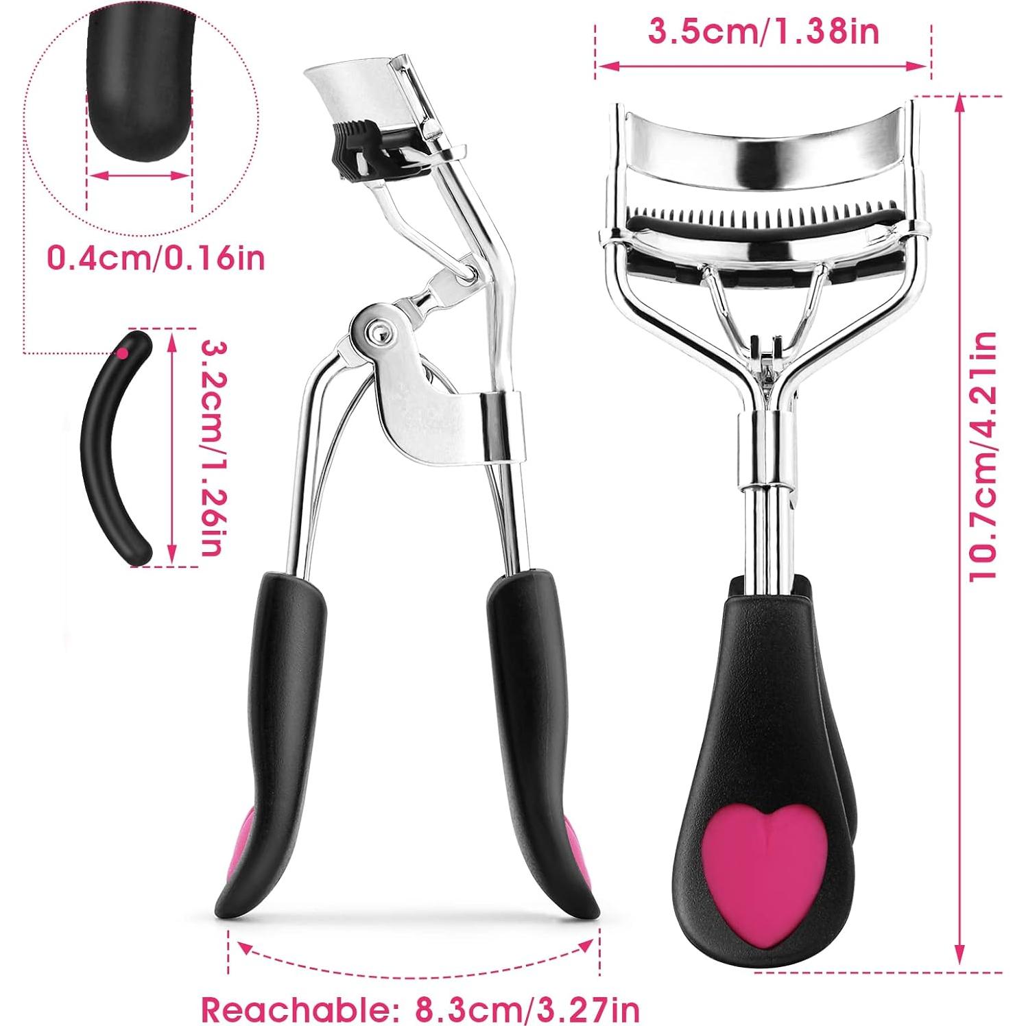 Rizador de Pestañas WLLHYF Profesional con Peine y Accesorios