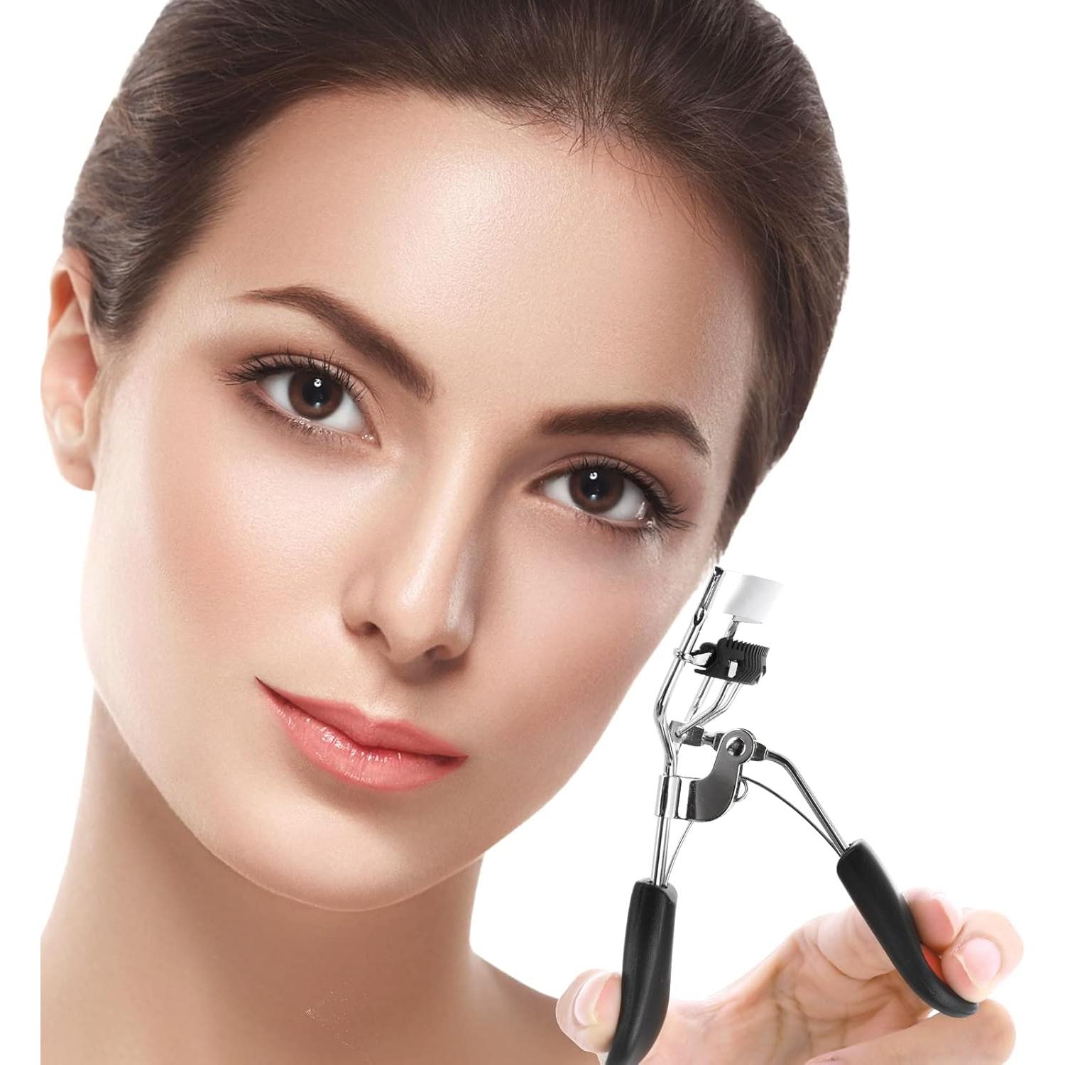 Rizador de Pestañas WLLHYF Profesional con Peine y Accesorios