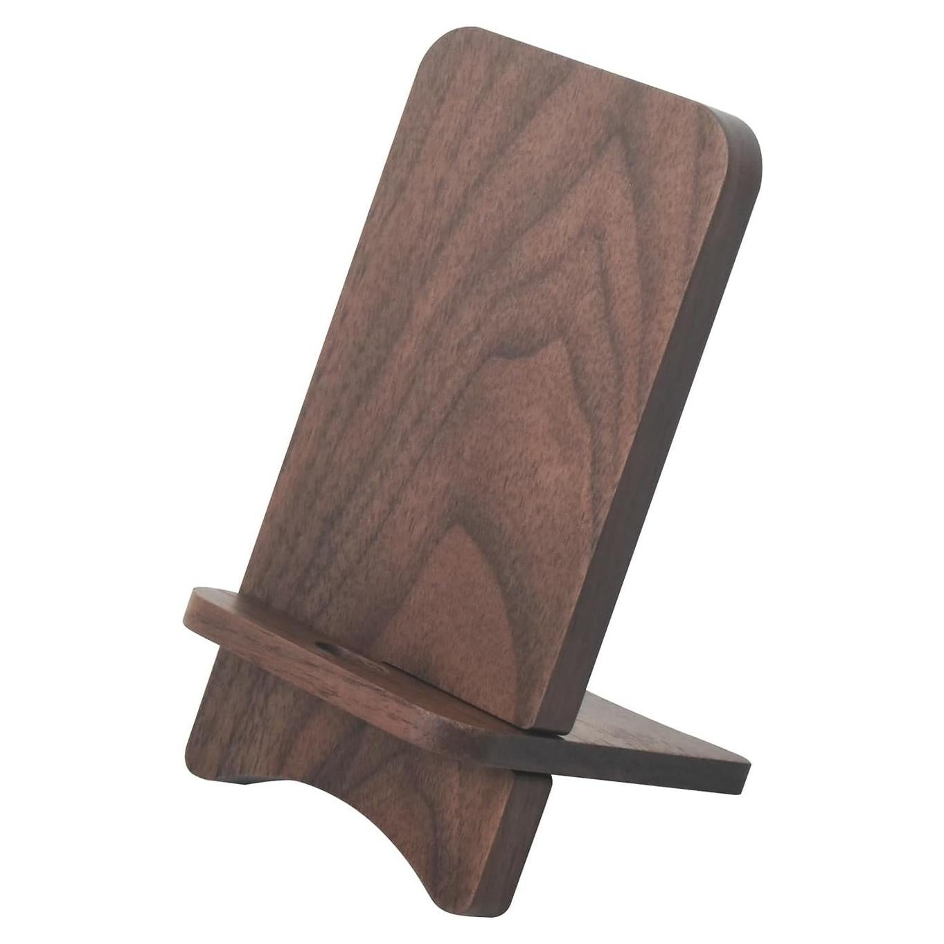 Soporte de Teléfono de Madera Sólida Abbolinxus - Nogal